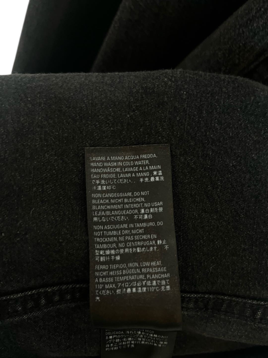Balenciaga Black Logo Denim Shirt