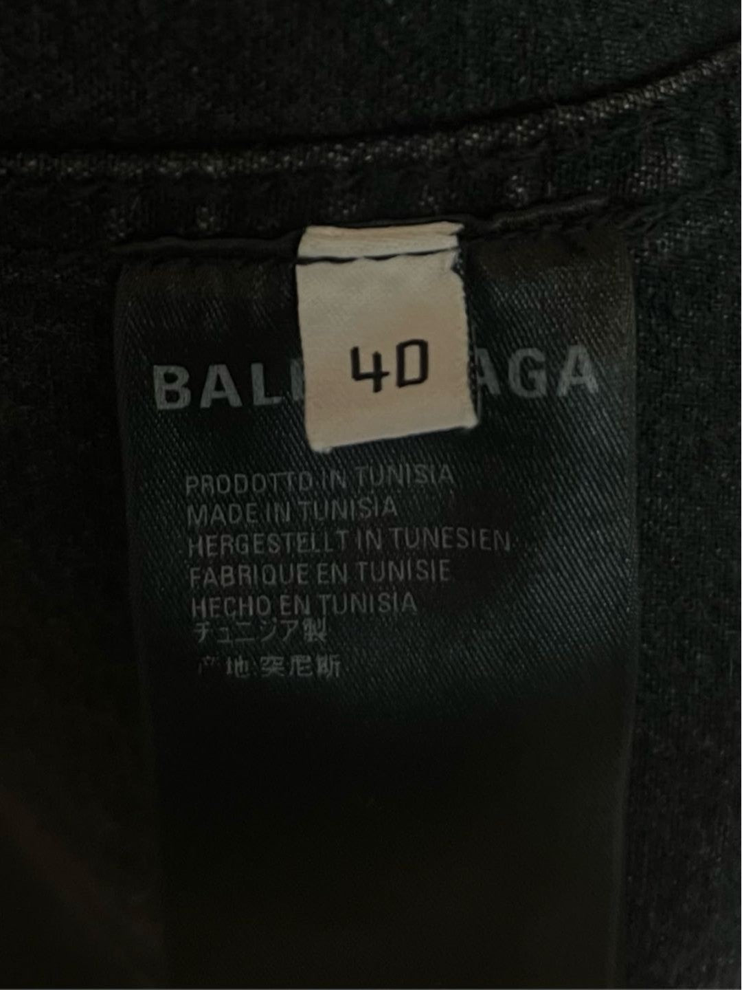 Balenciaga Black Logo Denim Shirt