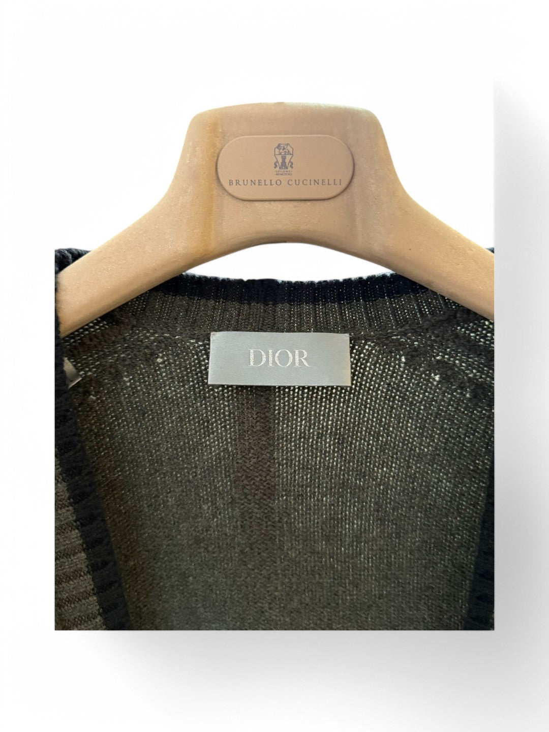 Dior Olive Green Wool Cardigan