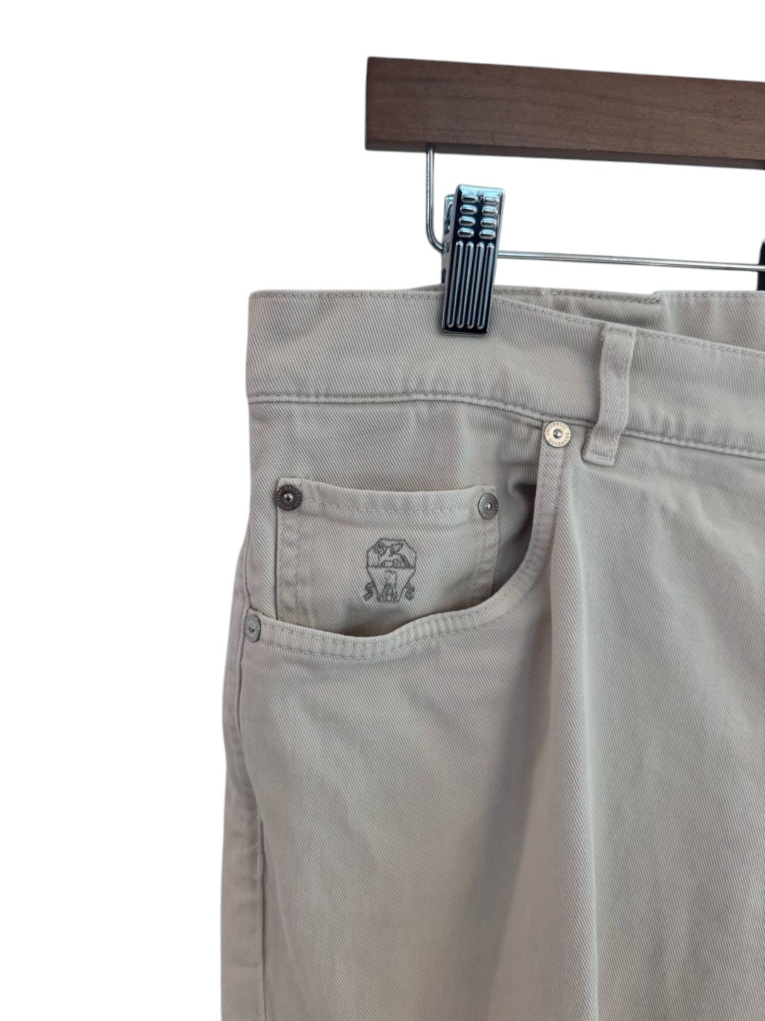 Brunello Cucinelli - Off-White Casual Denim Pants