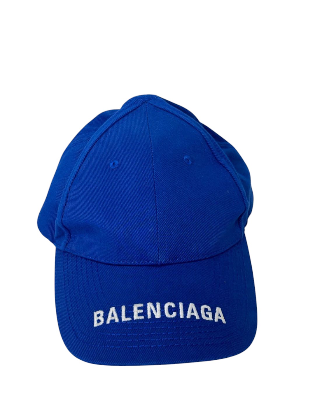 Balenciaga Blue Embroidered Baseball Cap