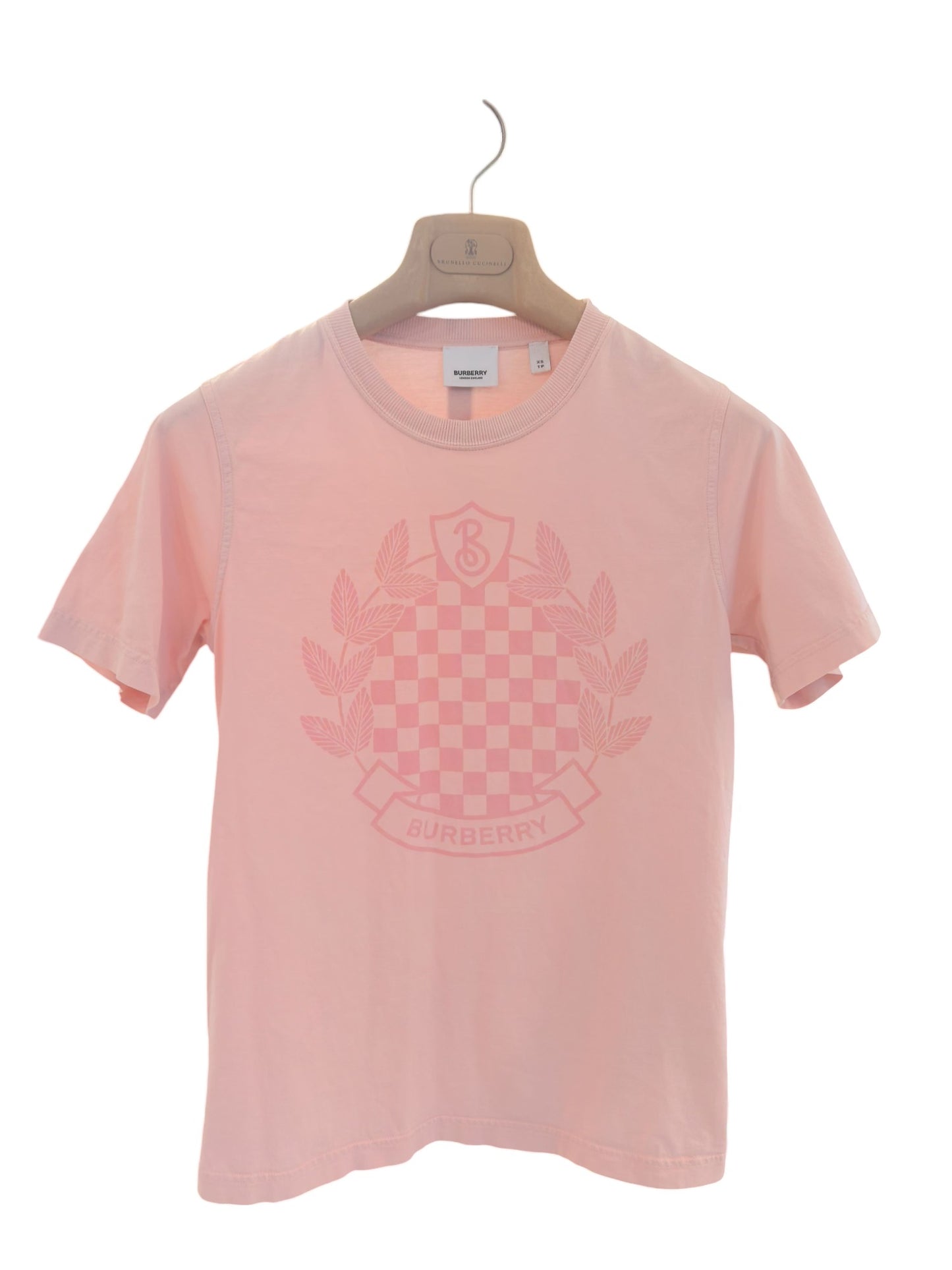 Burberry Pink Crest Logo T-Shirt
