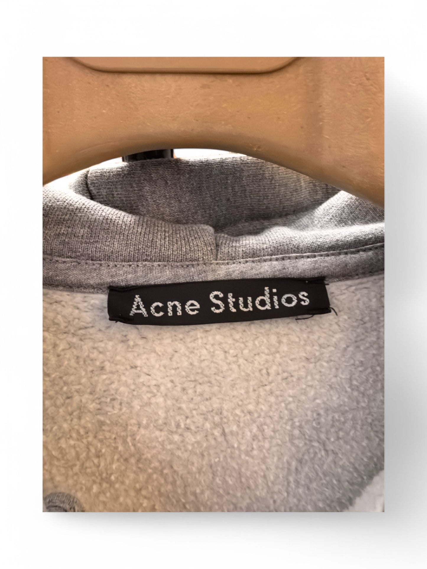 Acne Studios Zip-Up Hoodie in Faded Grey – Retail Price: $348