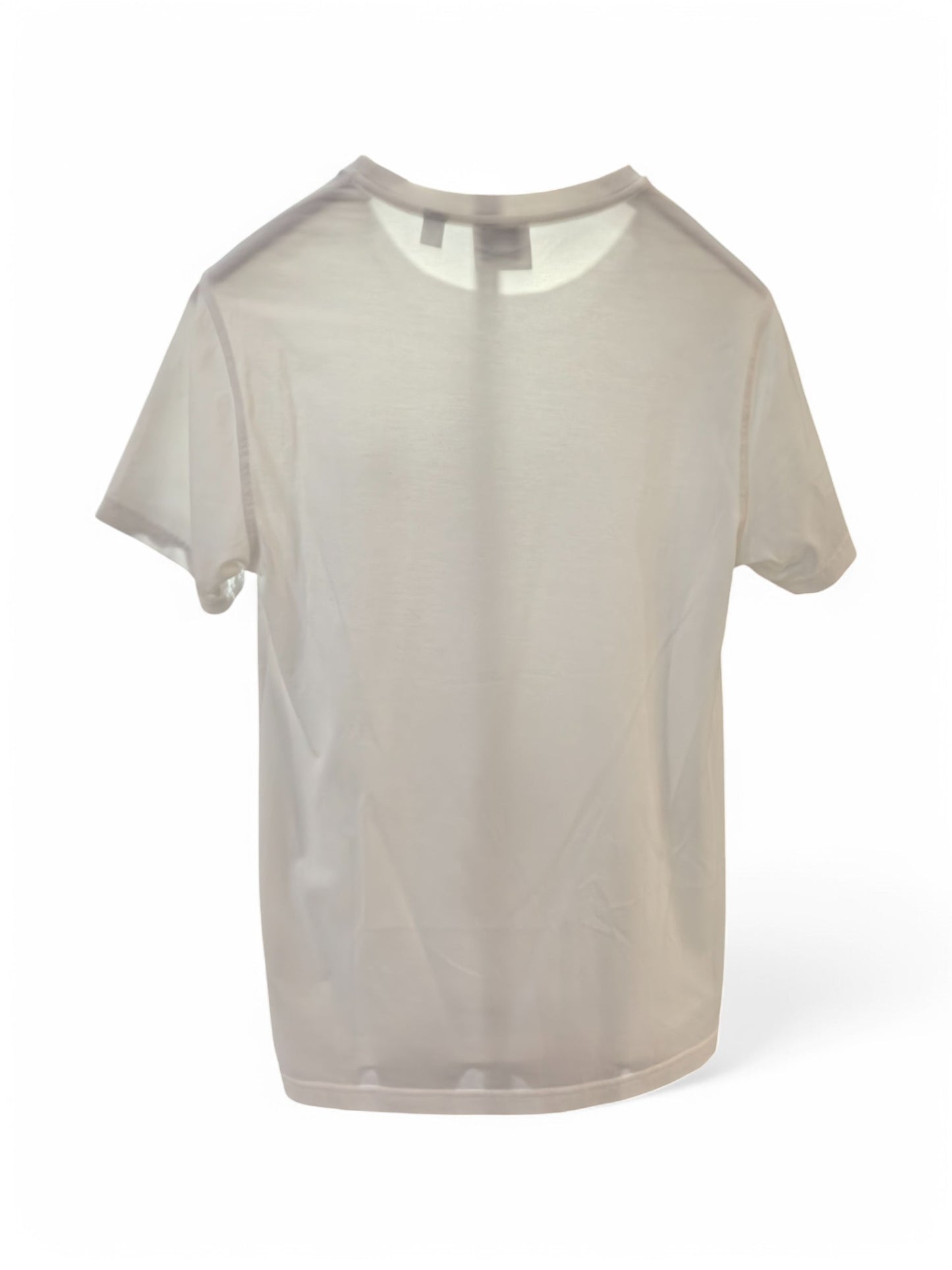 Burberry White Monogram Logo Cotton T-Shirt