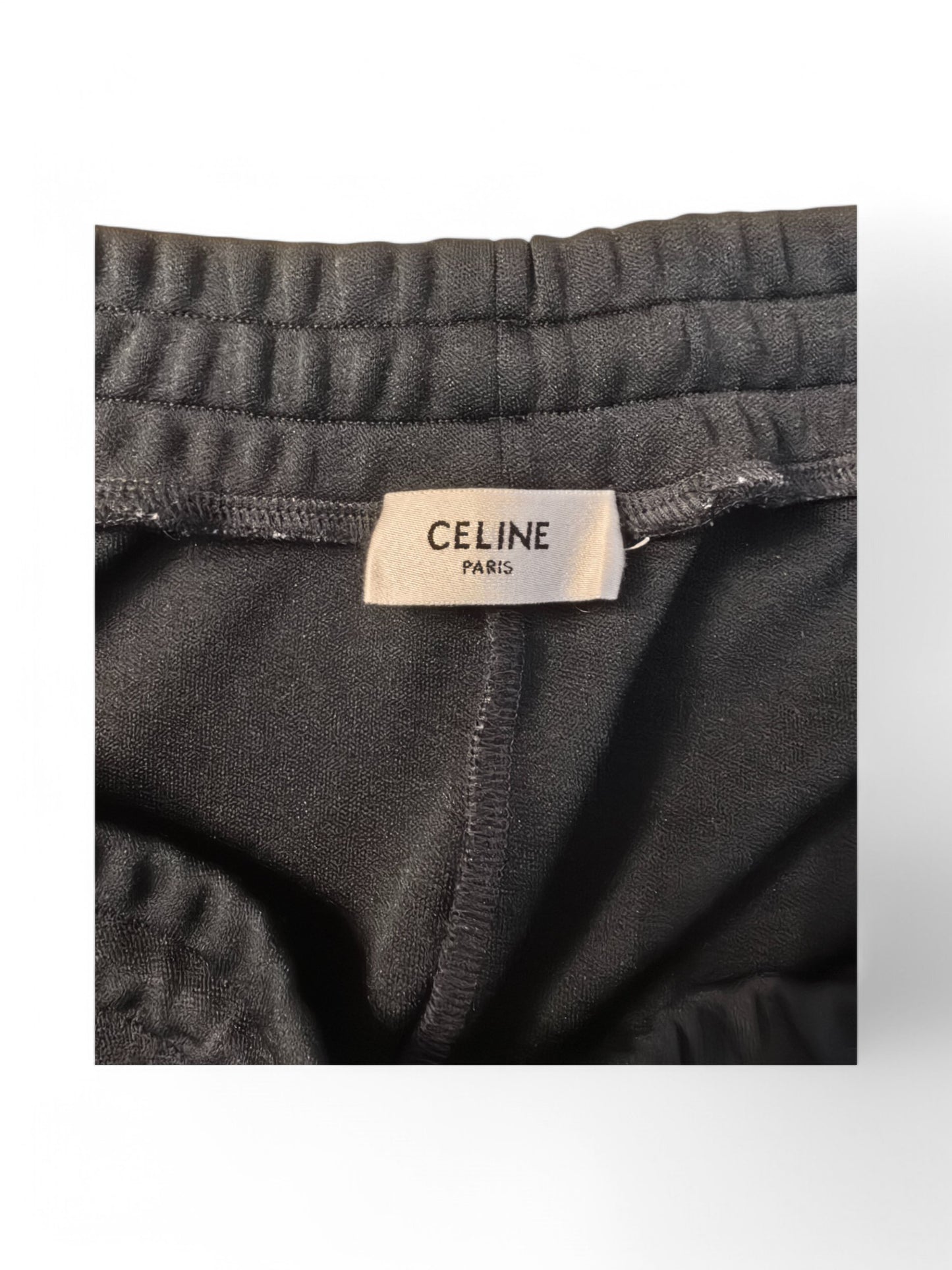 Celine Men's Cotton Fleece Shorts with Logo Embroidery – Retail Price: $790