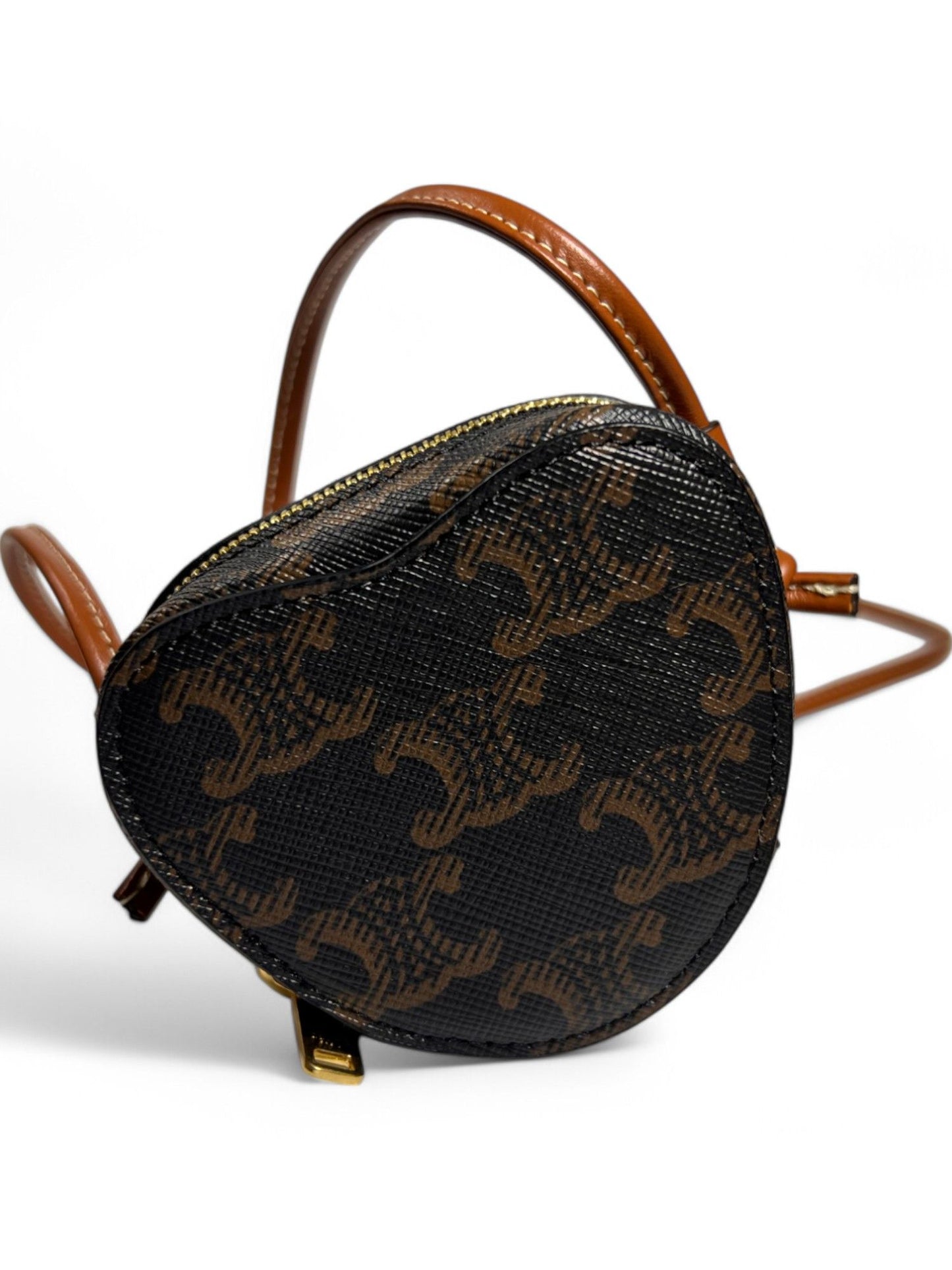 Celine Mini Heart Triomphe Canvas Coin & Earphone Pouch