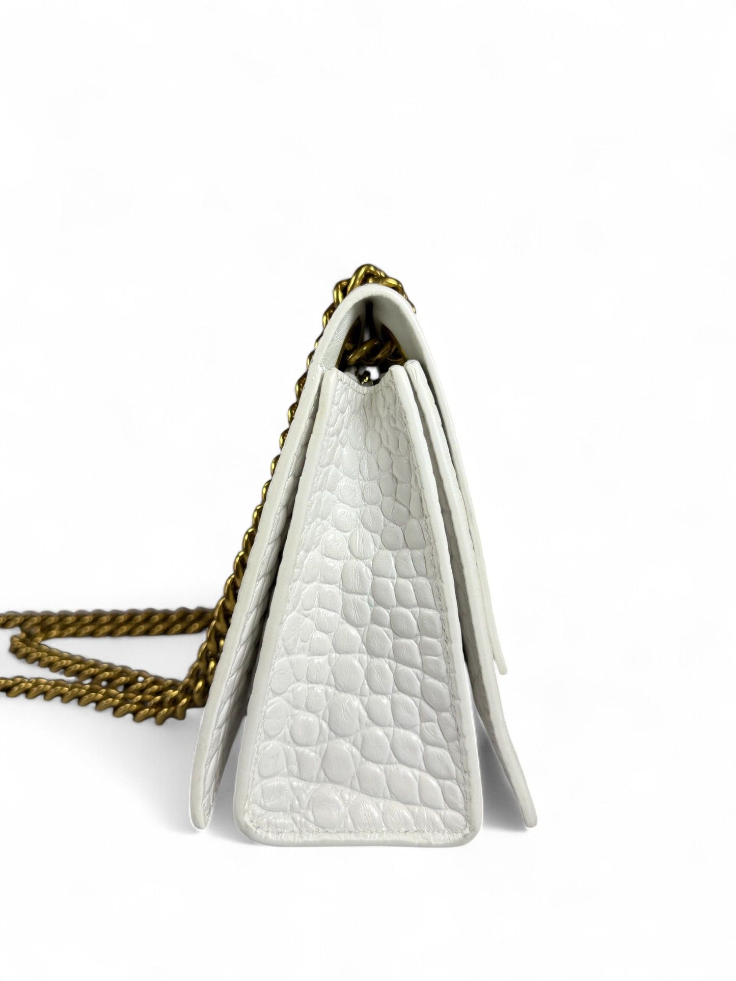 Balenciaga-Crush S Croc Embossed Shoulder Bag