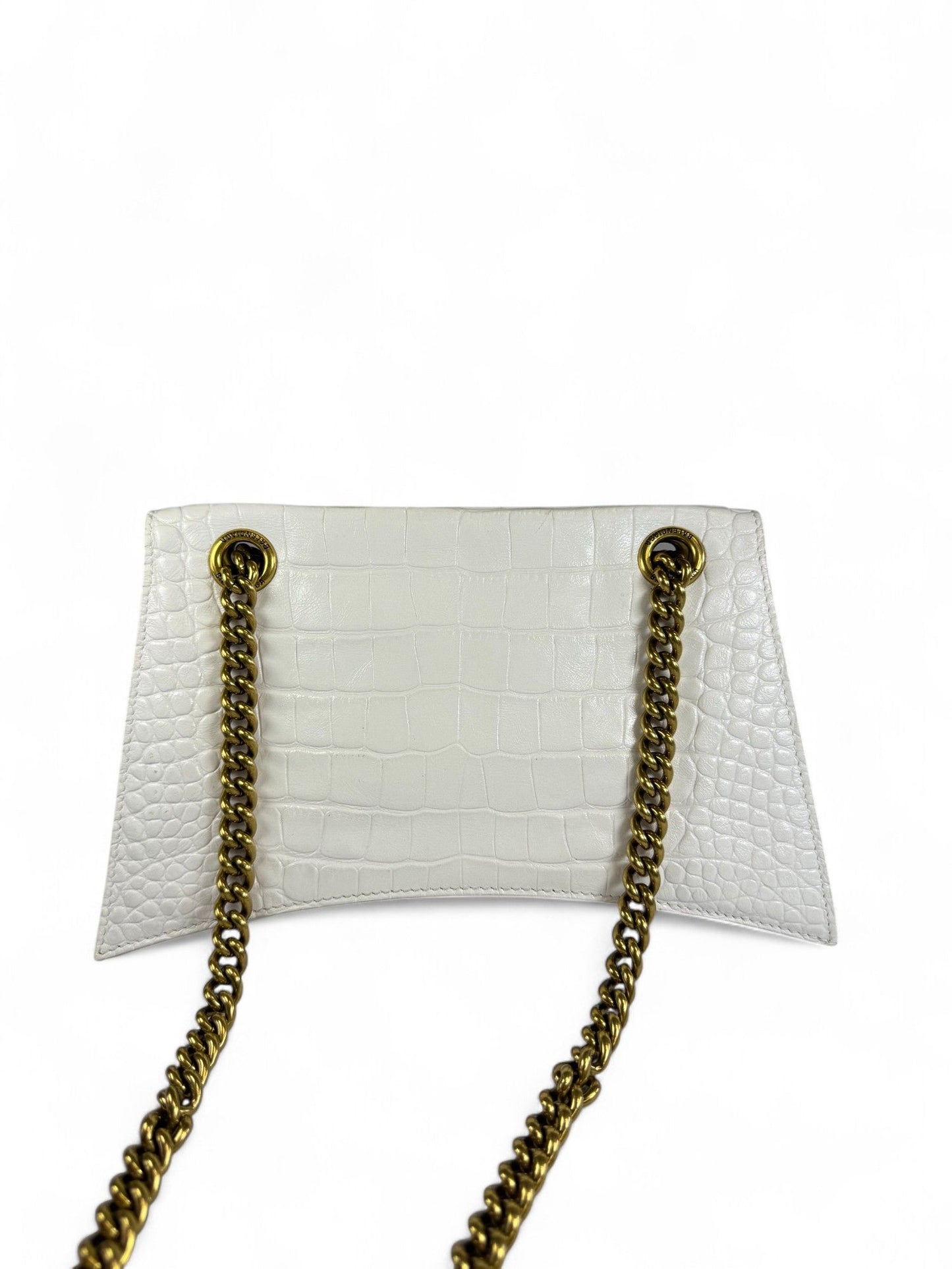 Balenciaga-Crush S Croc Embossed Shoulder Bag