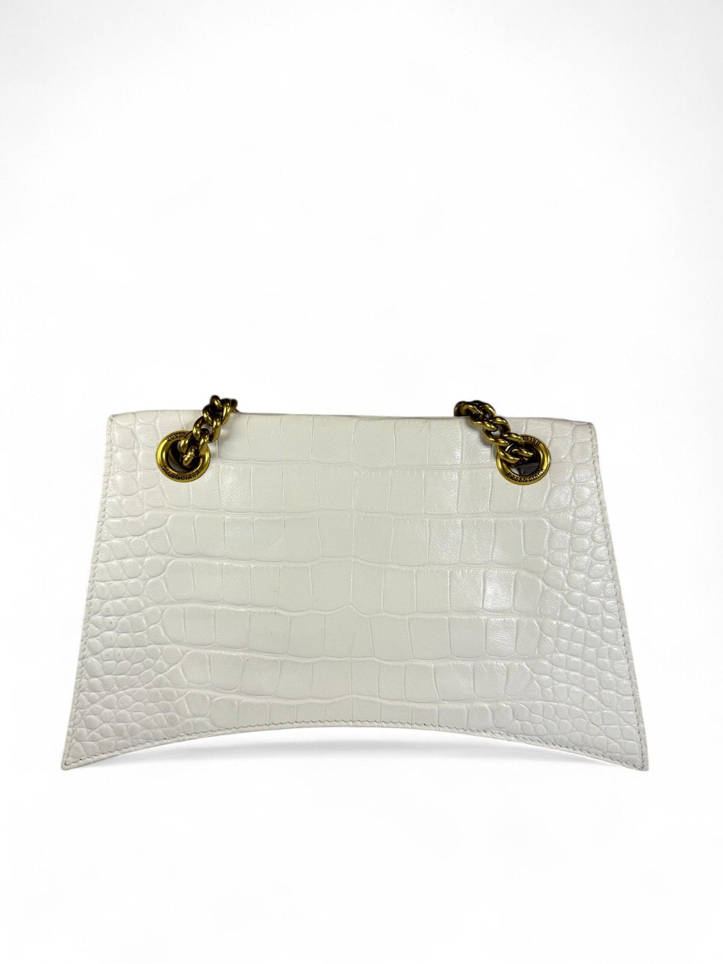 Balenciaga-Crush S Croc Embossed Shoulder Bag