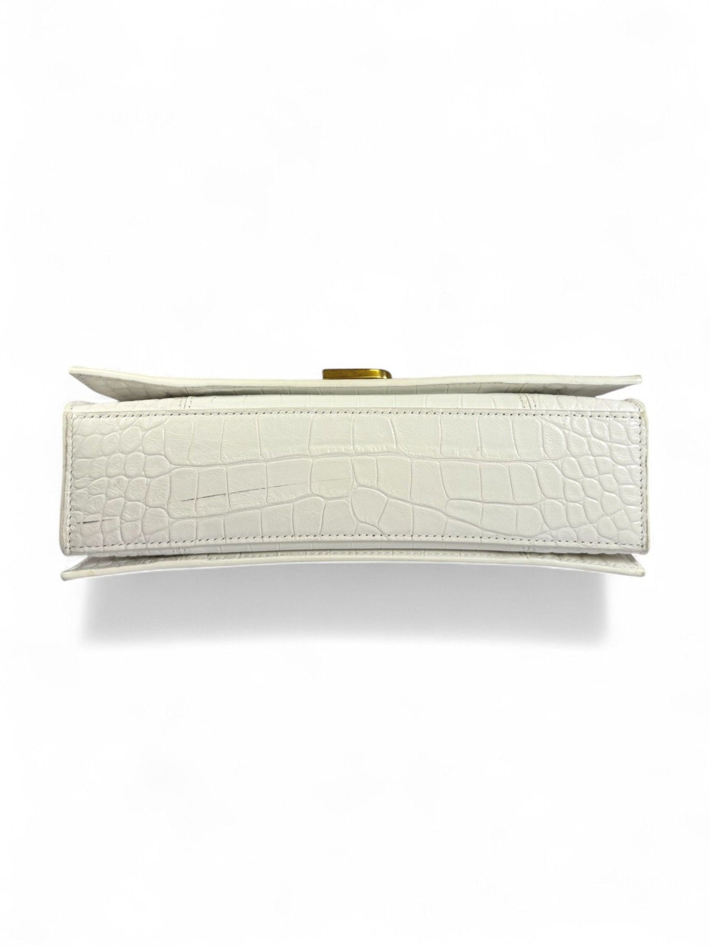 Balenciaga-Crush S Croc Embossed Shoulder Bag