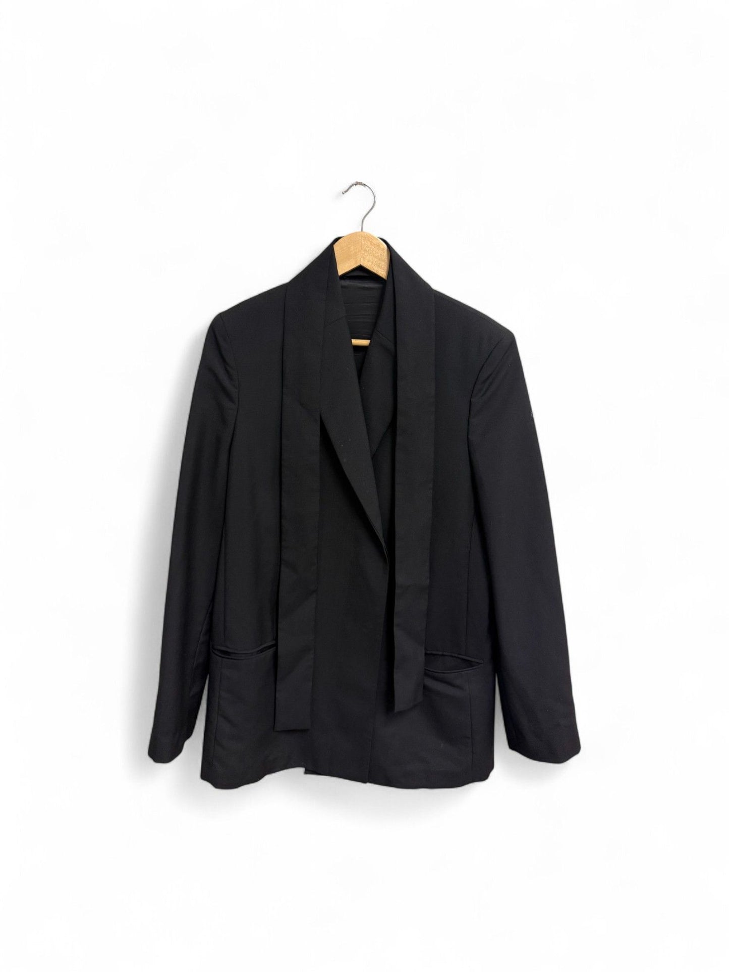 Acne Studios-Black Oversized Belted Blazer-XS