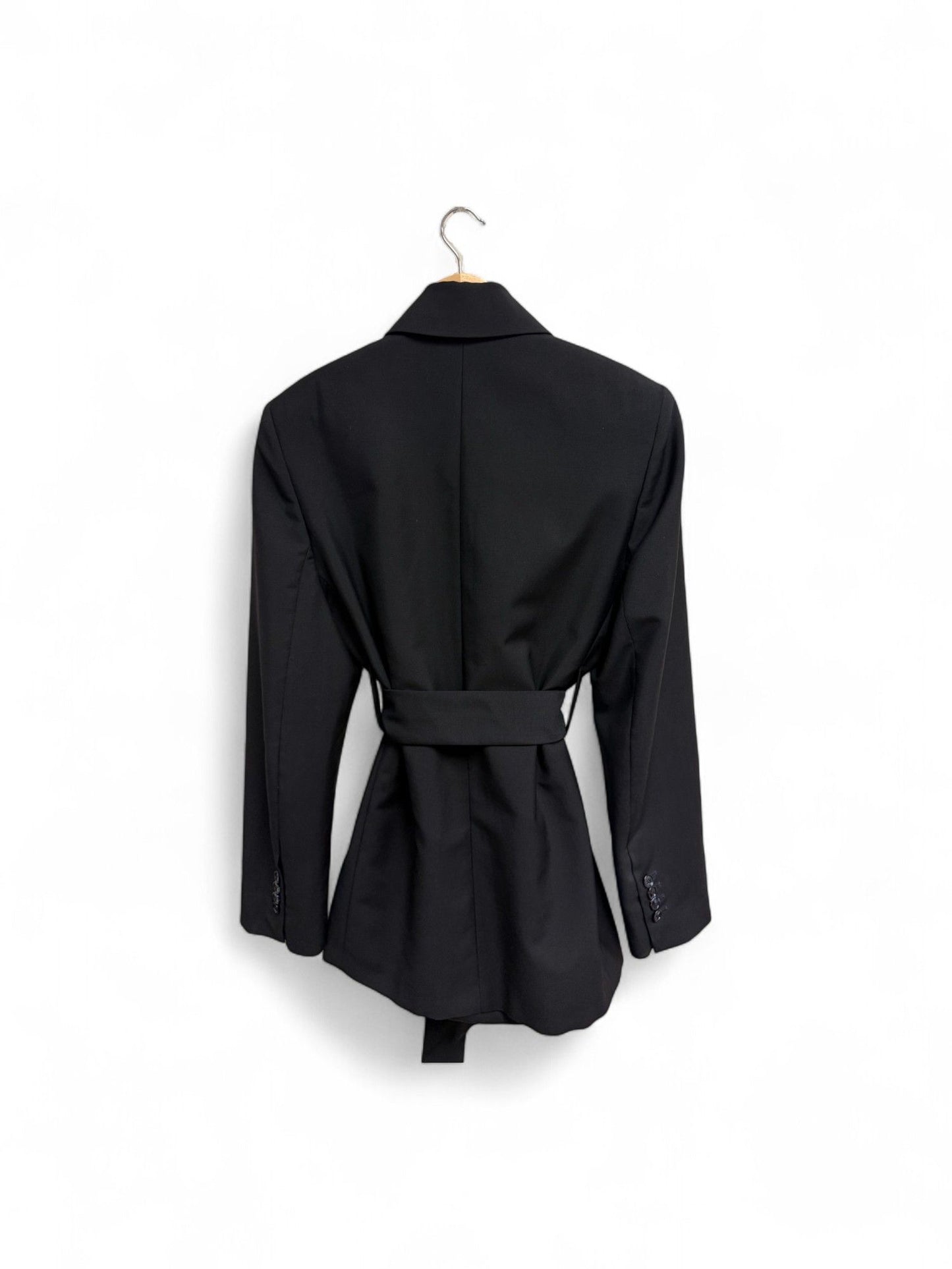 Acne Studios-Black Oversized Belted Blazer-XS