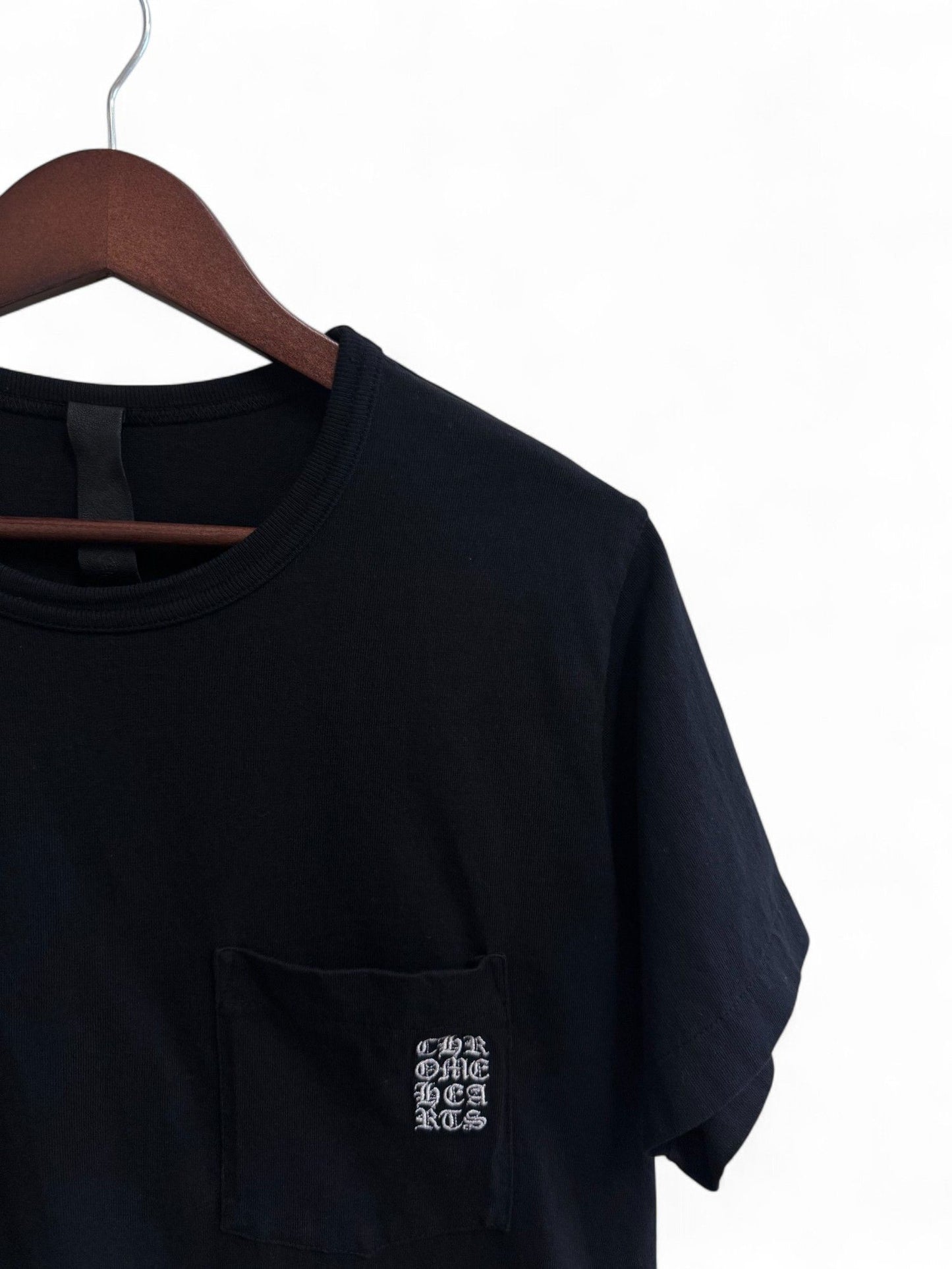 Chrome Hearts-Black Sanskrit Cross Embroidered Tee-S | Retail Price: $1,495