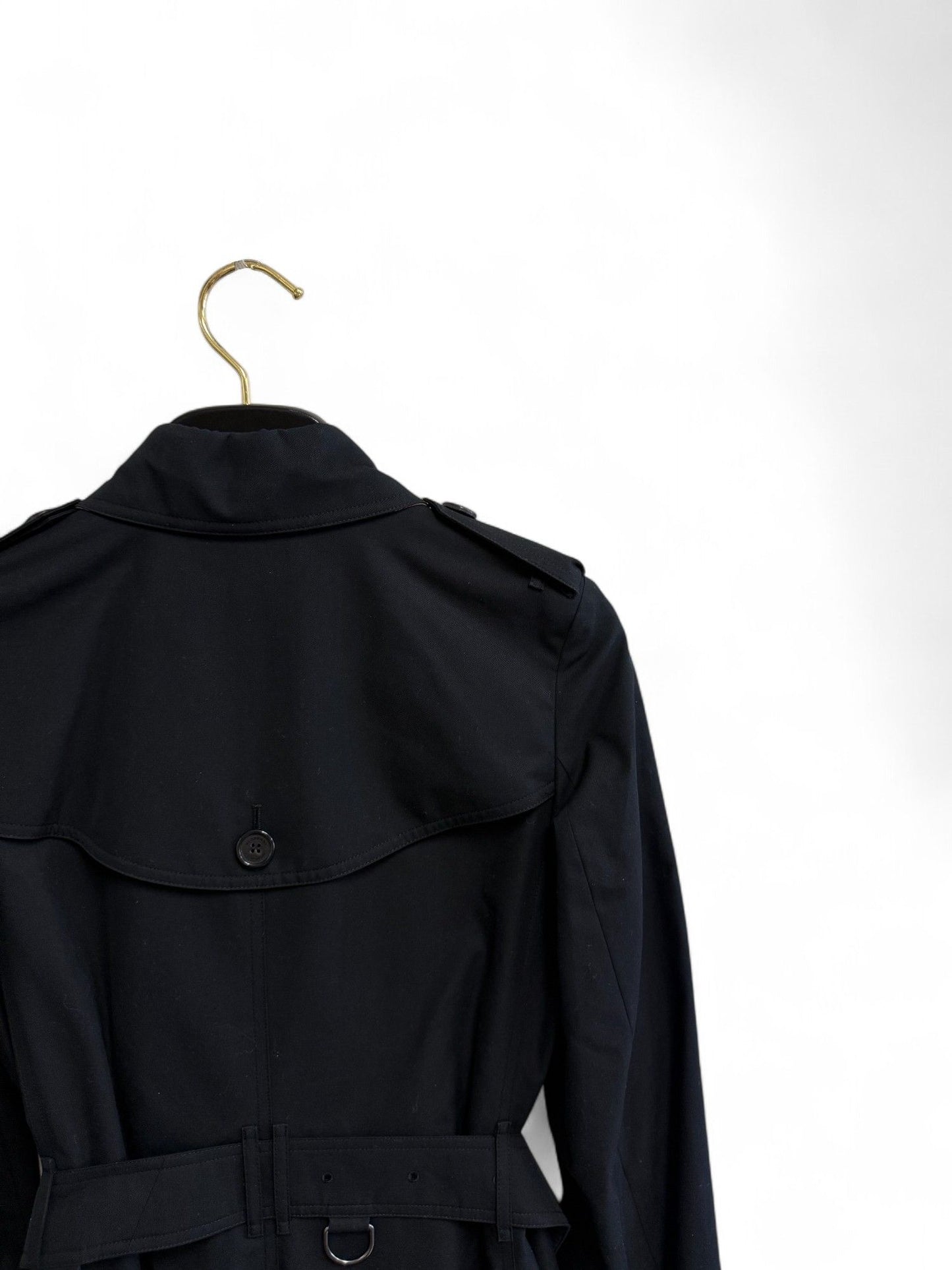 Burberry- Black Double-Breasted Trench Coat- 36 | Retail Price: $2,850