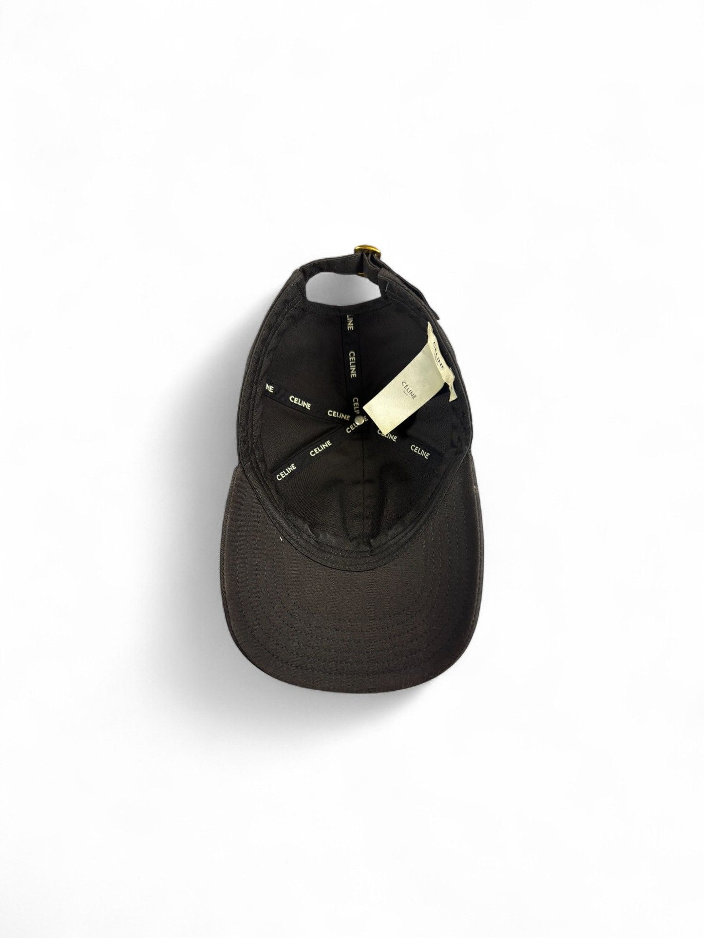 Celine- Black Embroidered Logo Baseball Cap- M | Retail Price: $690