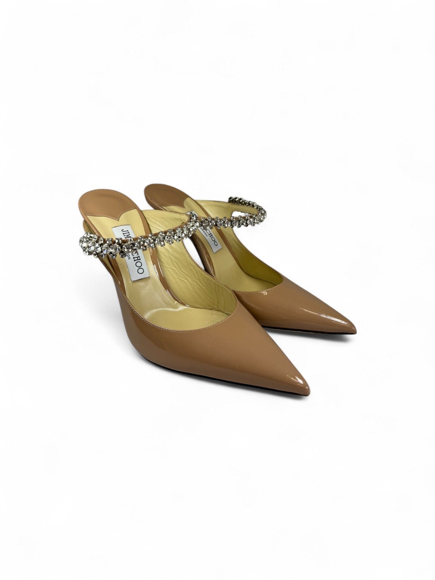 Jimmy Choo-Embellished Crystal Pointed-Toe Mule-40 | Retail Price: $1,090