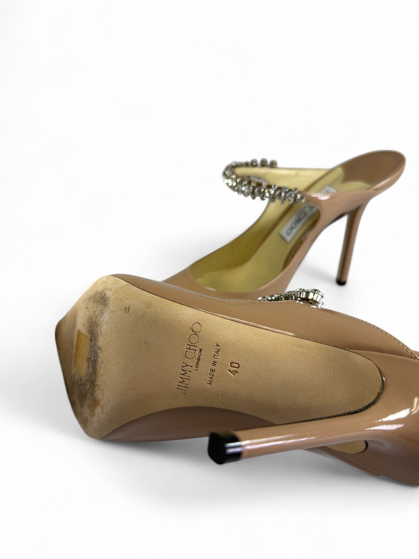 Jimmy Choo-Embellished Crystal Pointed-Toe Mule-40 | Retail Price: $1,090