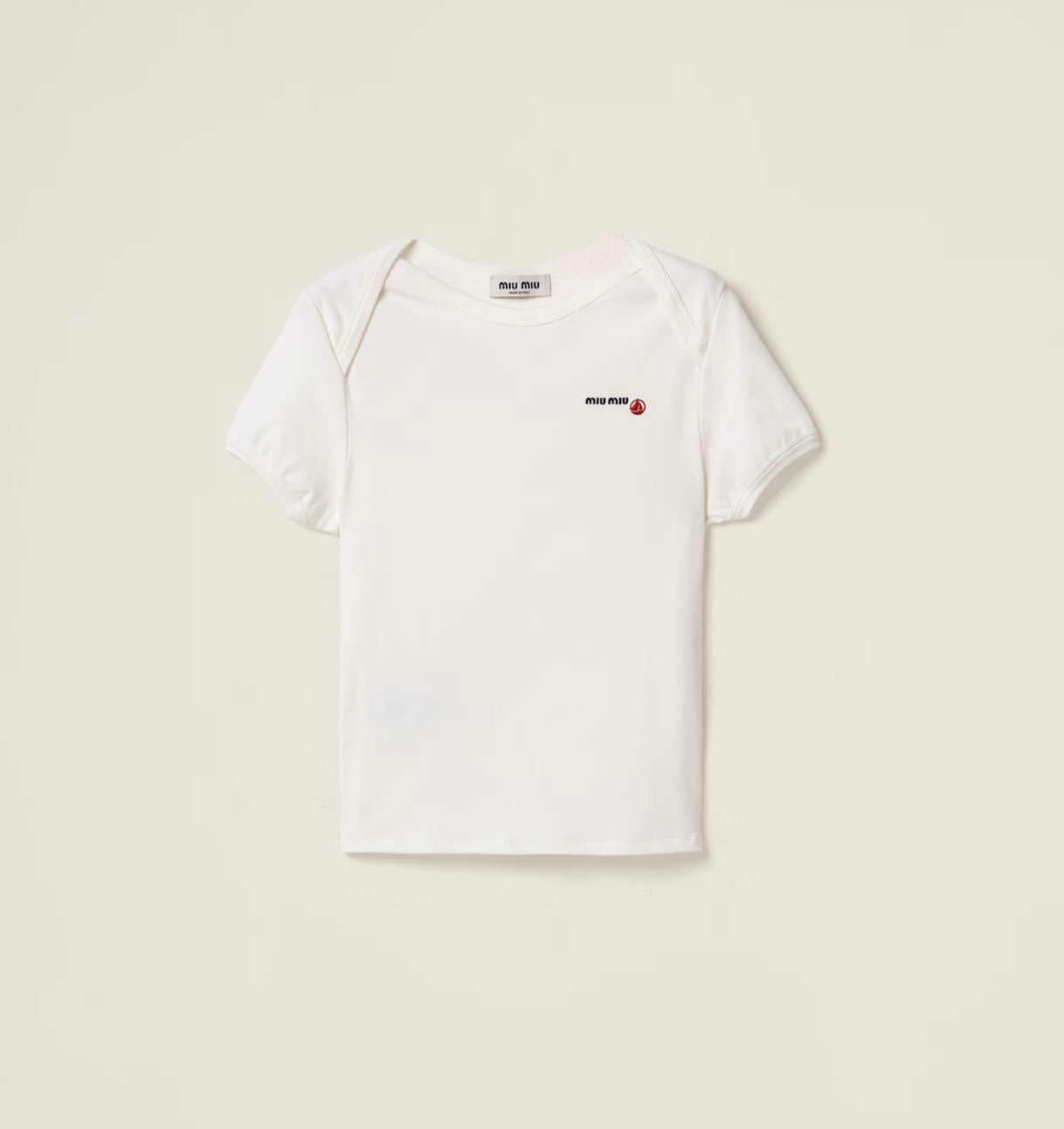 Miu Miu x PETIT BATEAU SS25 Sailboat Collab Tee-Size L | Retail Price: $650