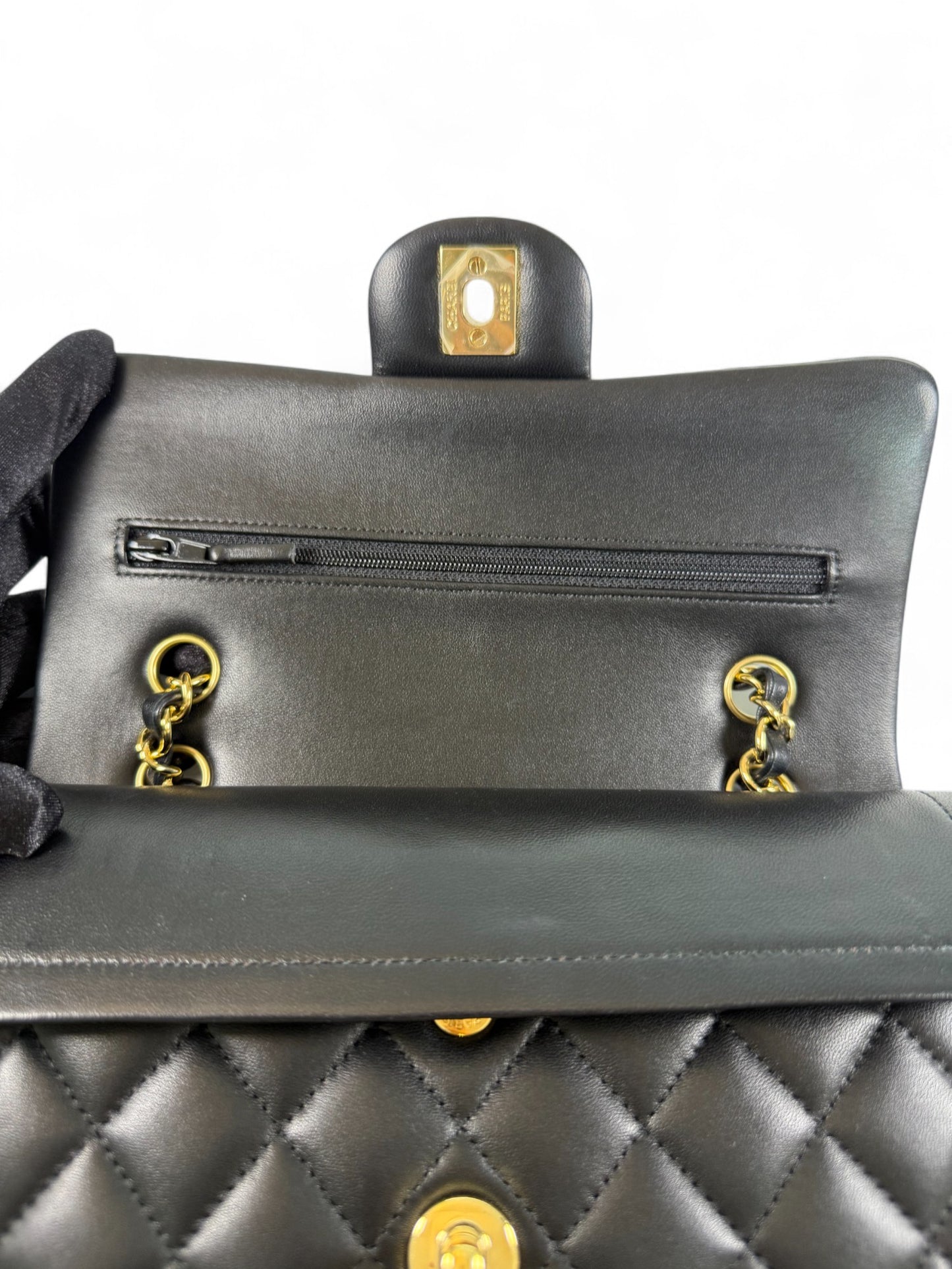 Chanel Classic Flap CF REV Black Lambskin Shoulder Bag – Retail Price: $11,600 USD