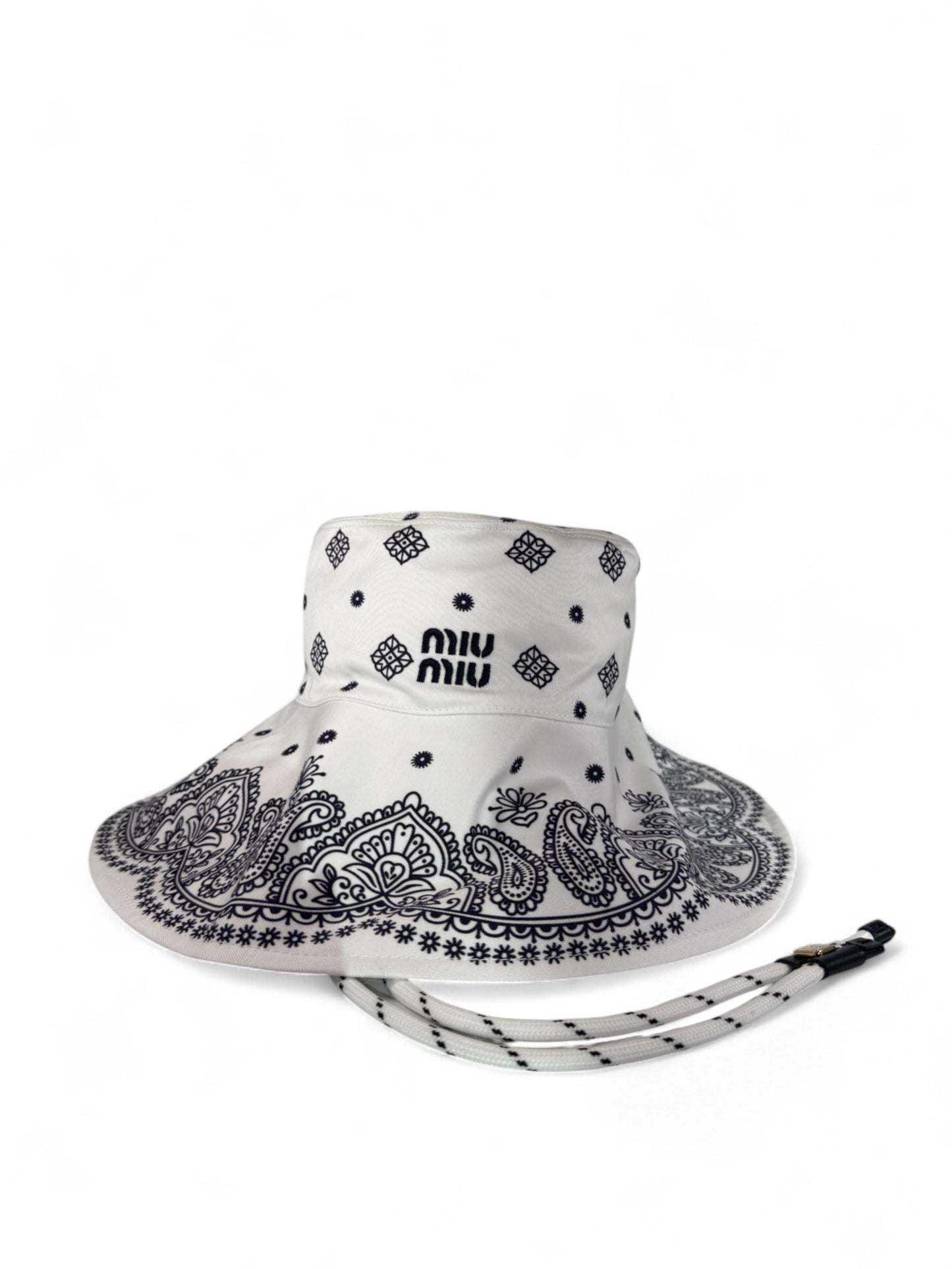 Miu Miu Original Design White Bucket Hat – Retail Price: $780 USD