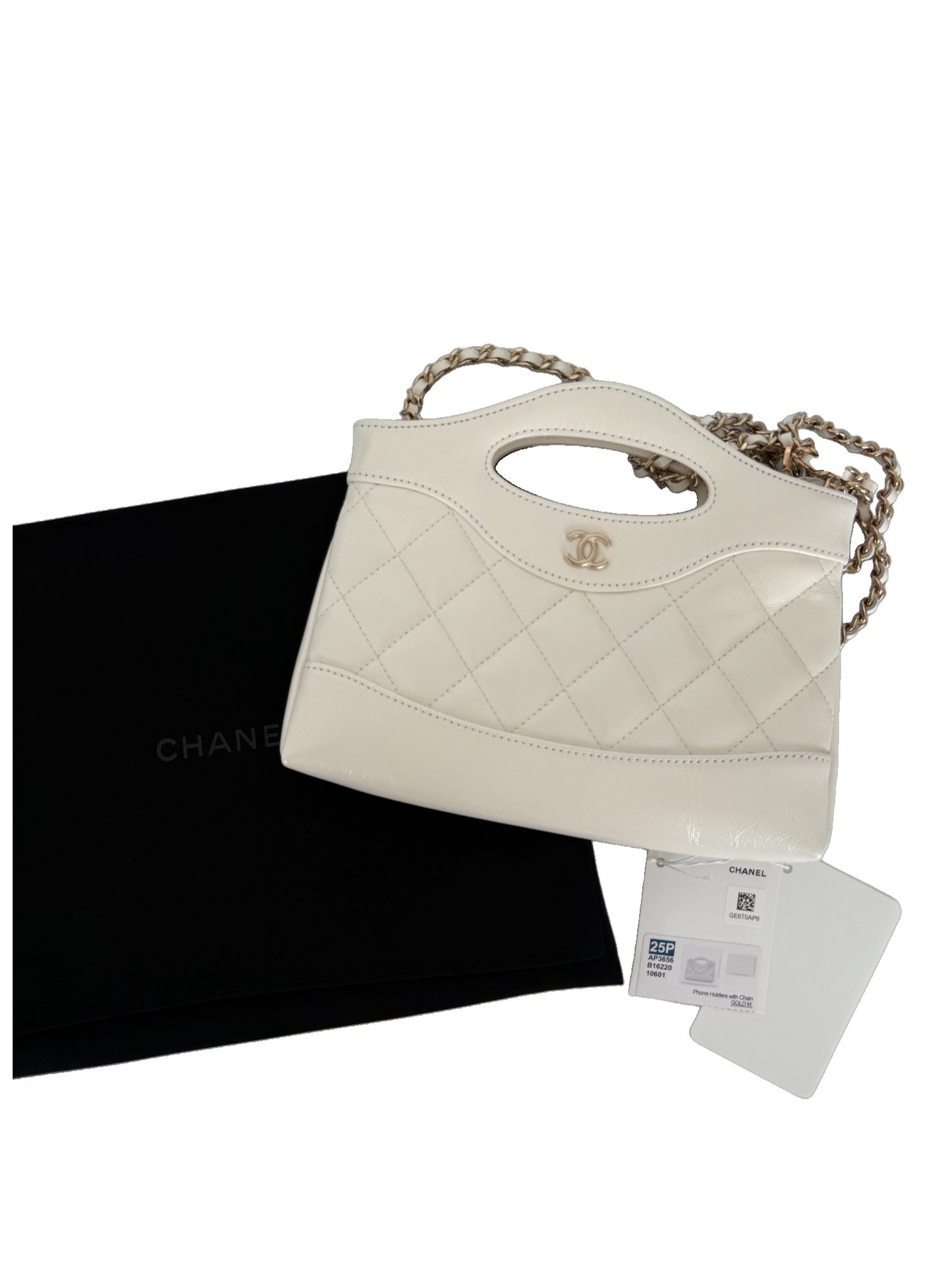 Chanel 31 Bag 24S White Polished Lambskin Nano Shoulder Bag – Retail Price: $3,450 USD