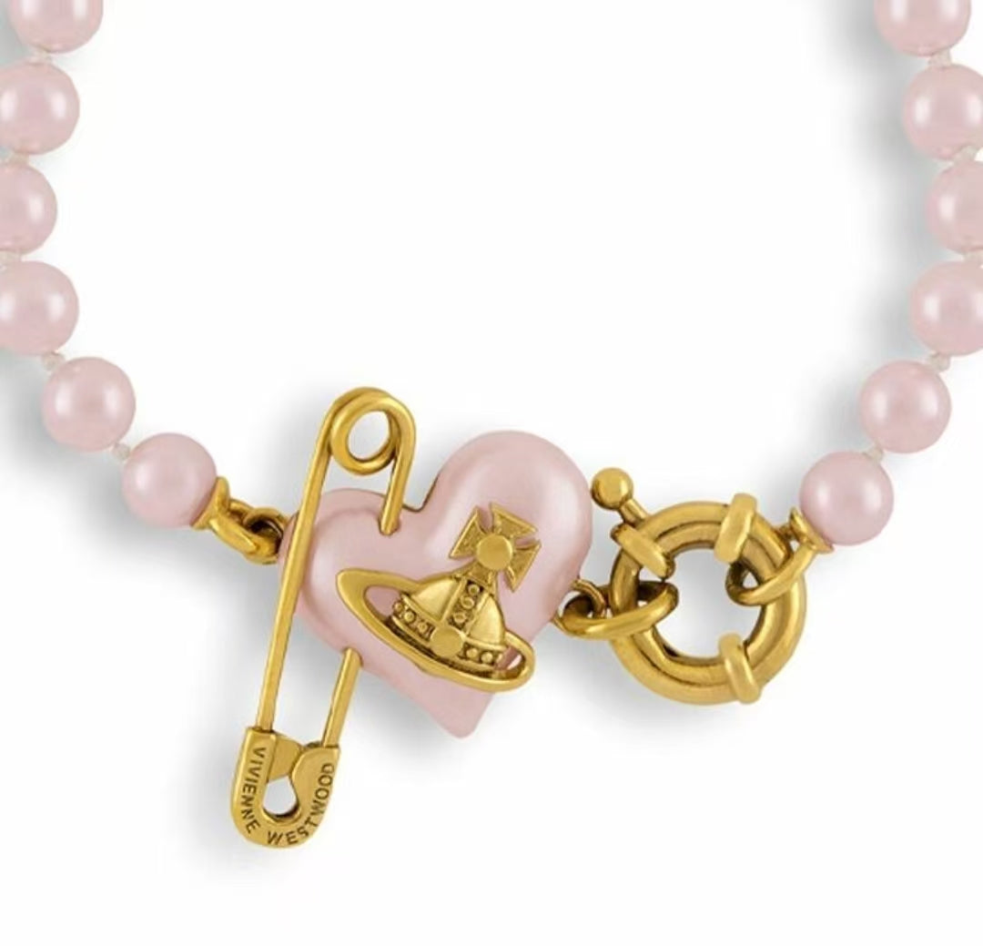 Vivienne Westwood Rose-Gold Pearl Brass Bracelet – Retail Price: $320