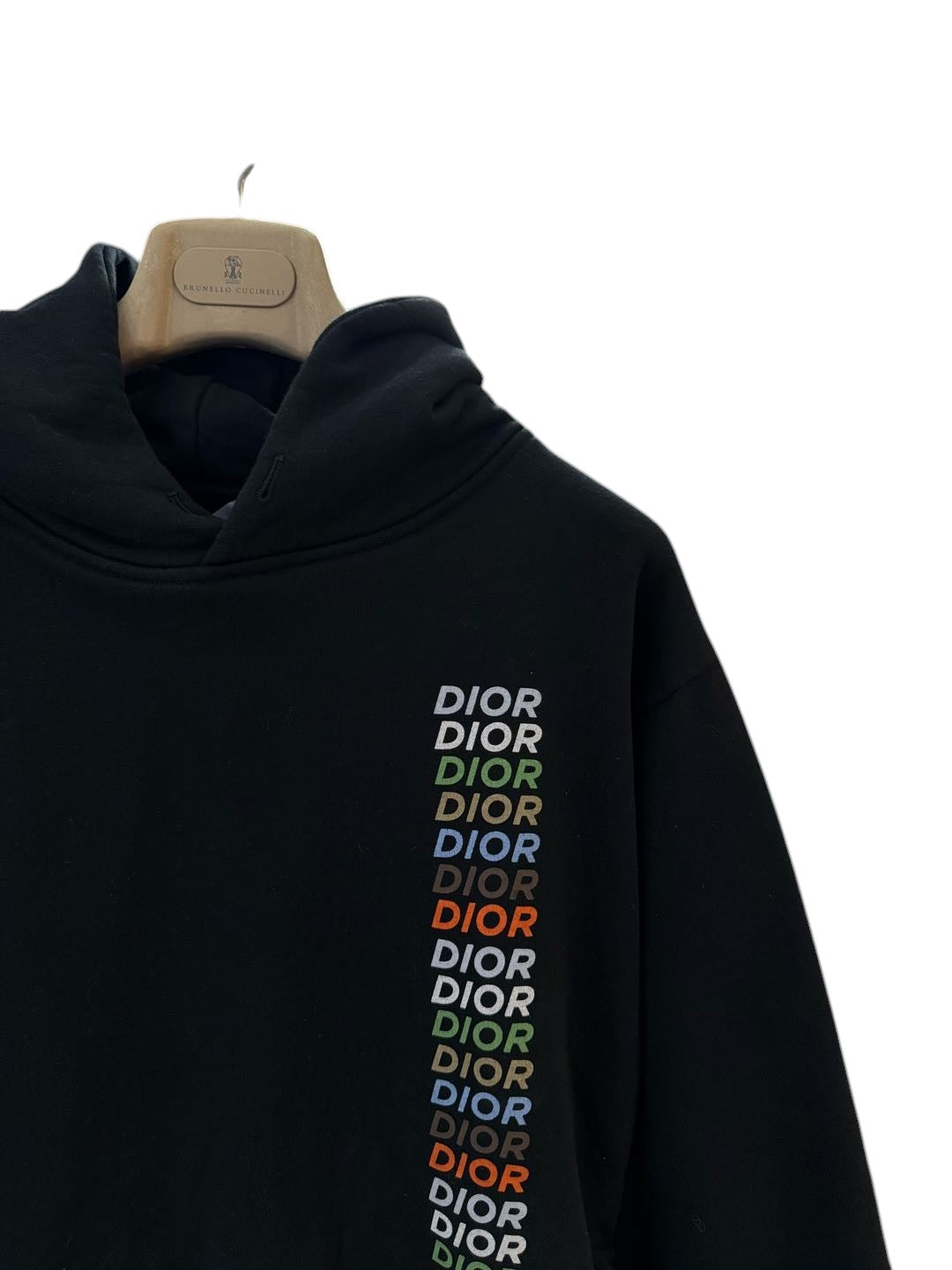 Dior Black Multicolor Logo Hoodie