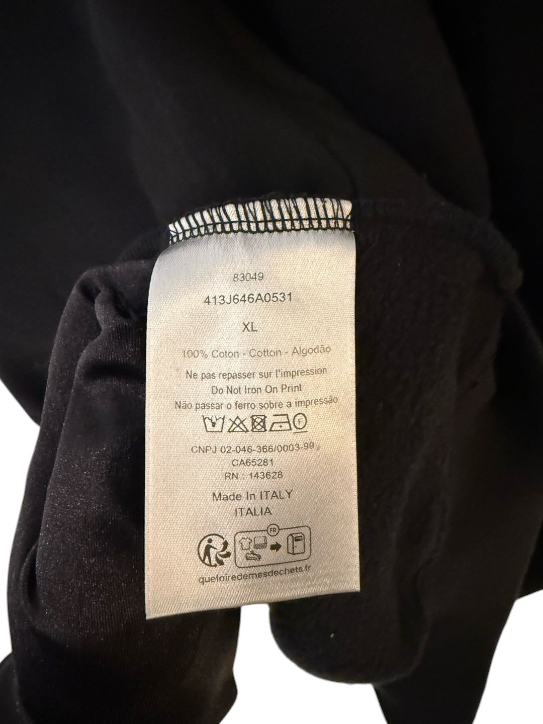 Dior Black Multicolor Logo Hoodie