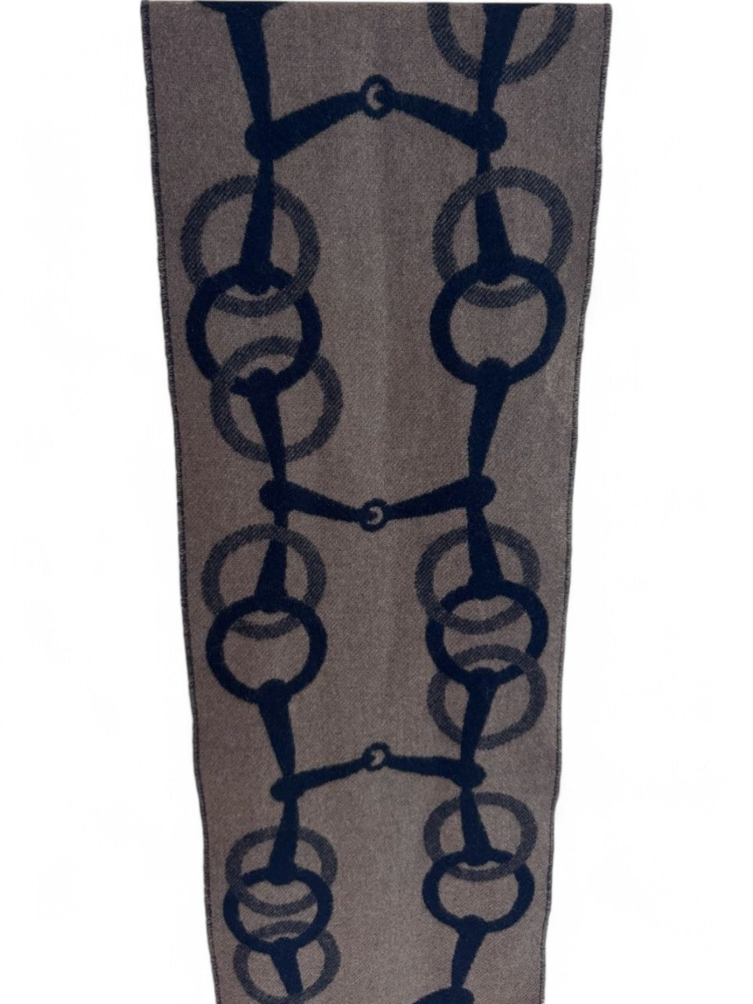 Hermès Equestrian Bit Wool &amp; Cashmere Scarf