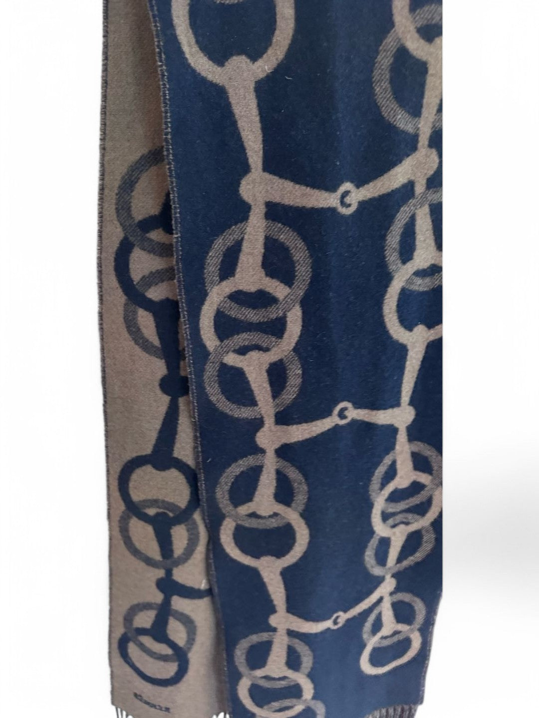 Hermès Equestrian Bit Wool &amp; Cashmere Scarf