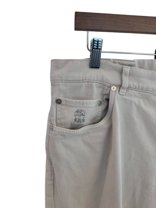Brunello Cucinelli - Off-White Casual Denim Pants