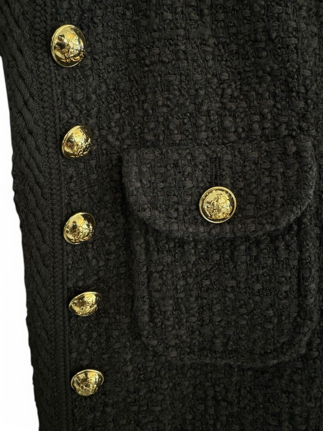 CELINE Paris Wool Bouclé Military Jacket