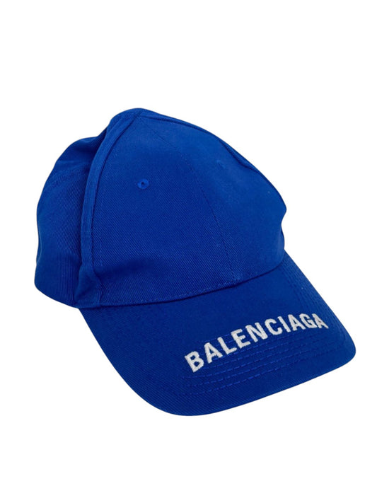 Balenciaga Blue Embroidered Baseball Cap
