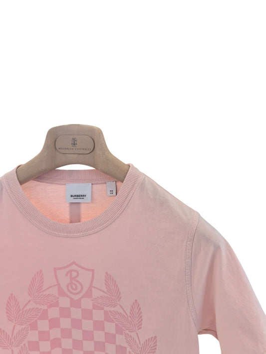 Burberry Pink Crest Logo T-Shirt