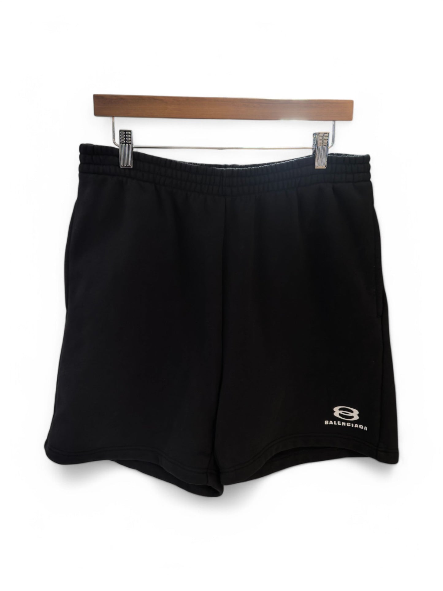 Balenciaga Black Logo Athletic Shorts