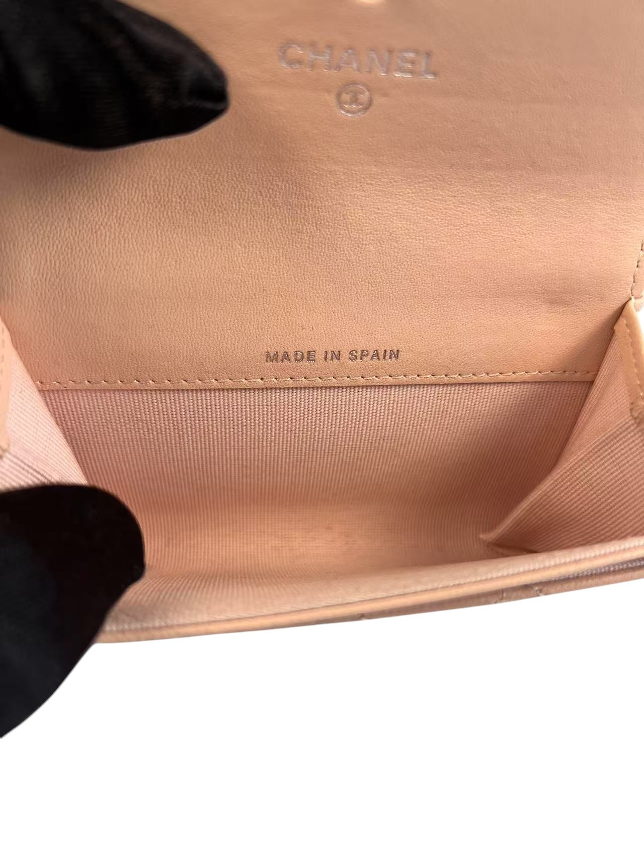 Chanel A1010 Pink Caviar Leather Star CC Card Holder