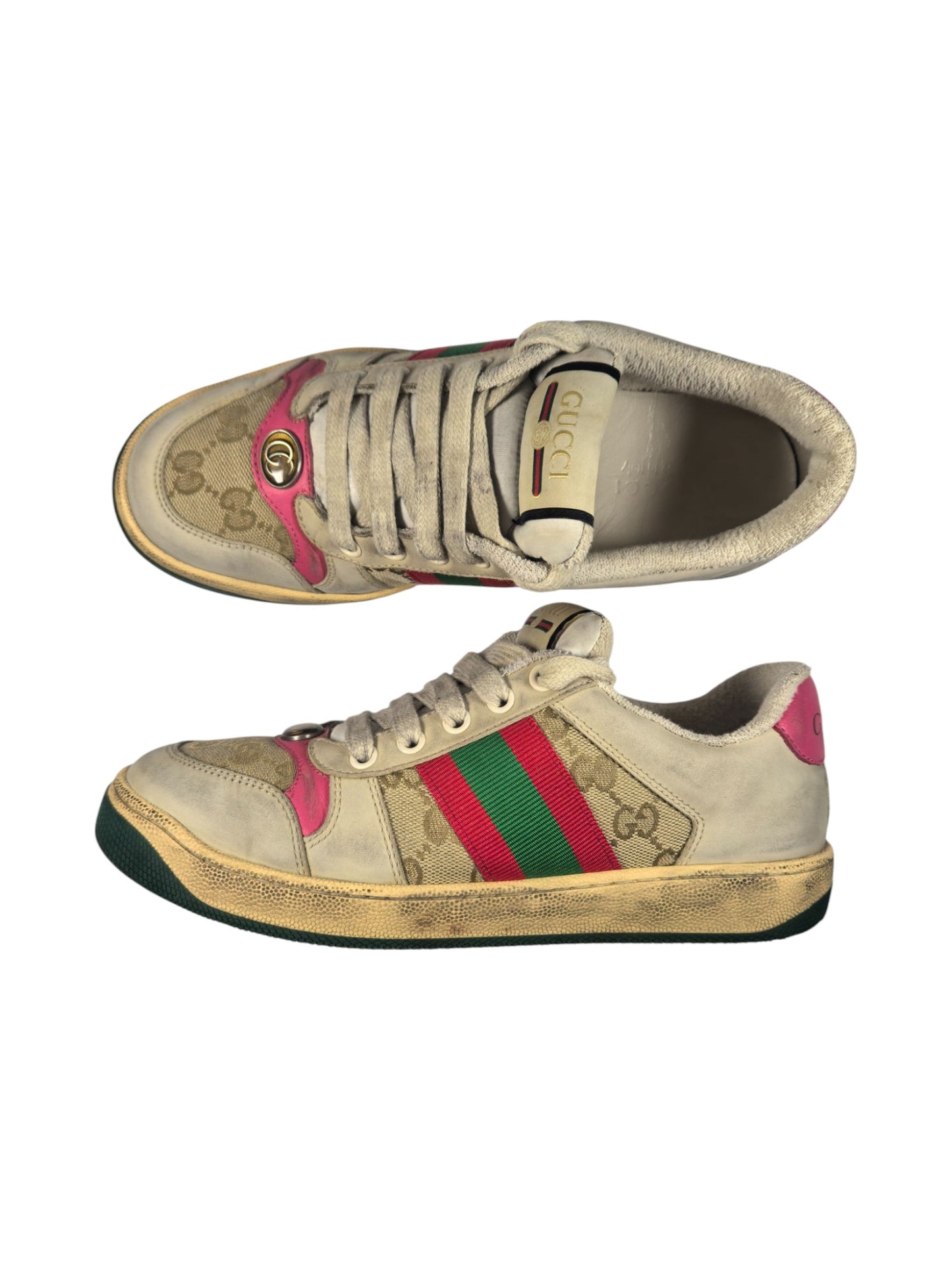 Gucci Screener Distressed Sneakers