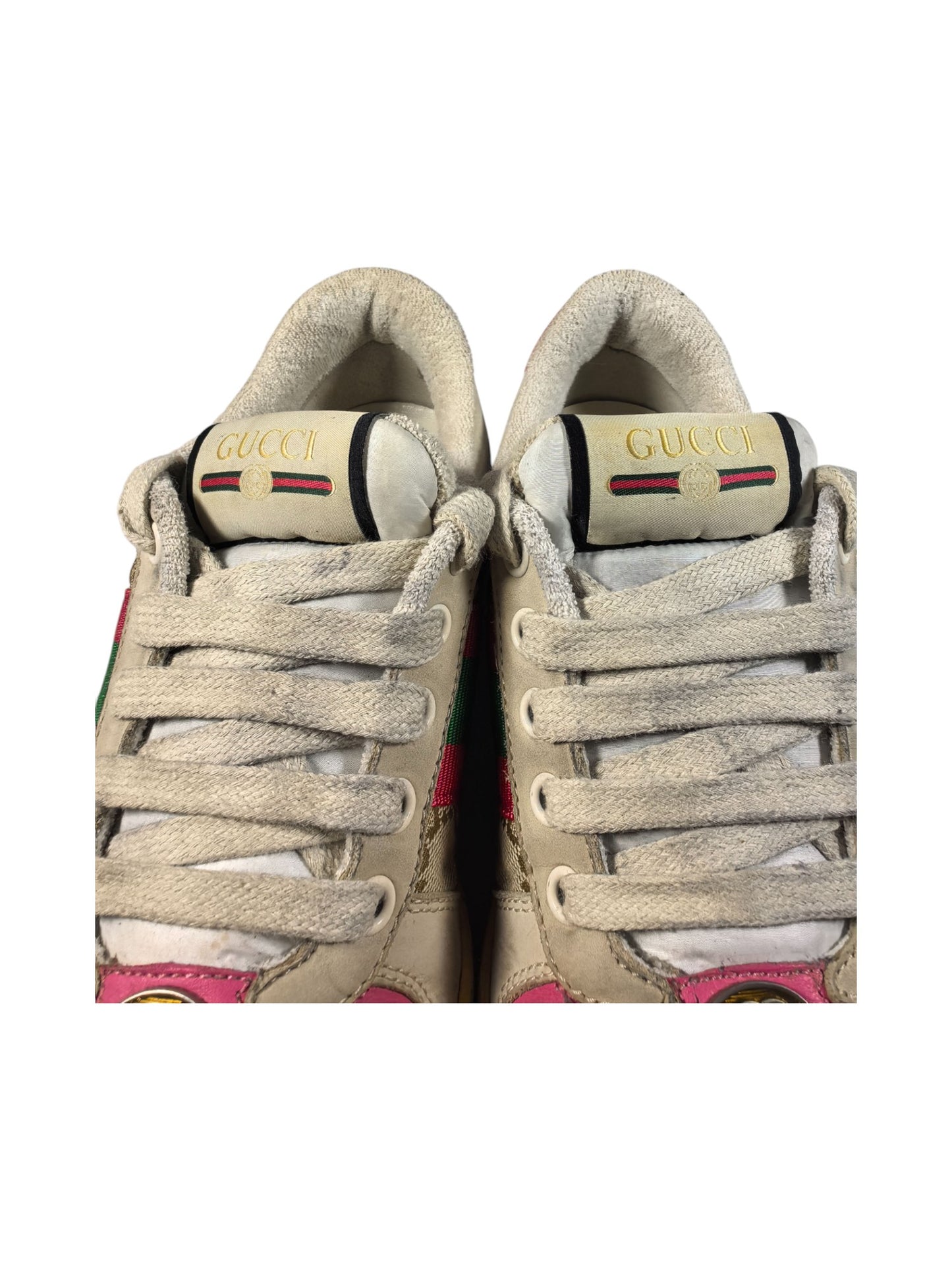 Gucci Screener Distressed Sneakers