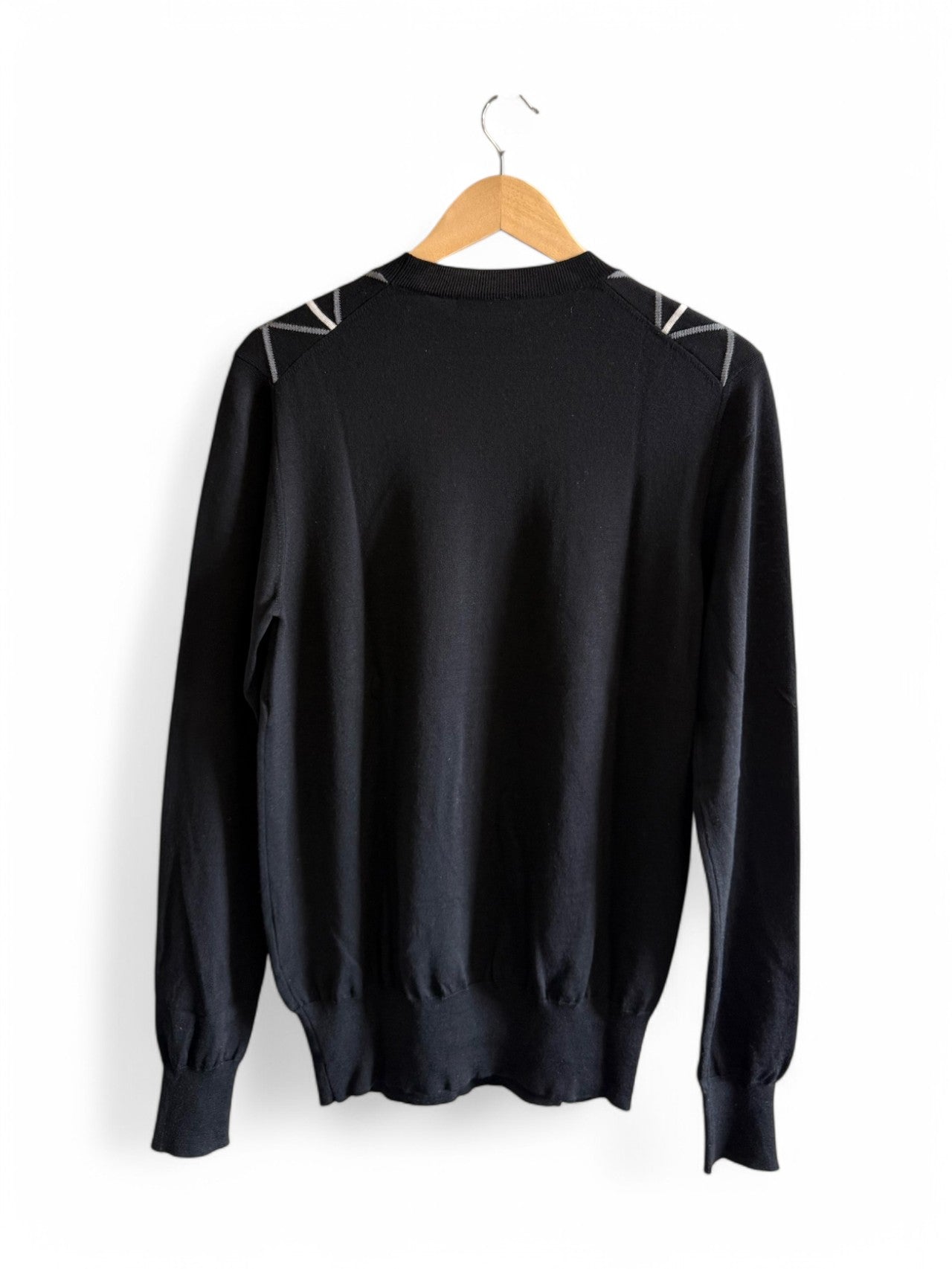 Prada Black Geometric Knit Sweater