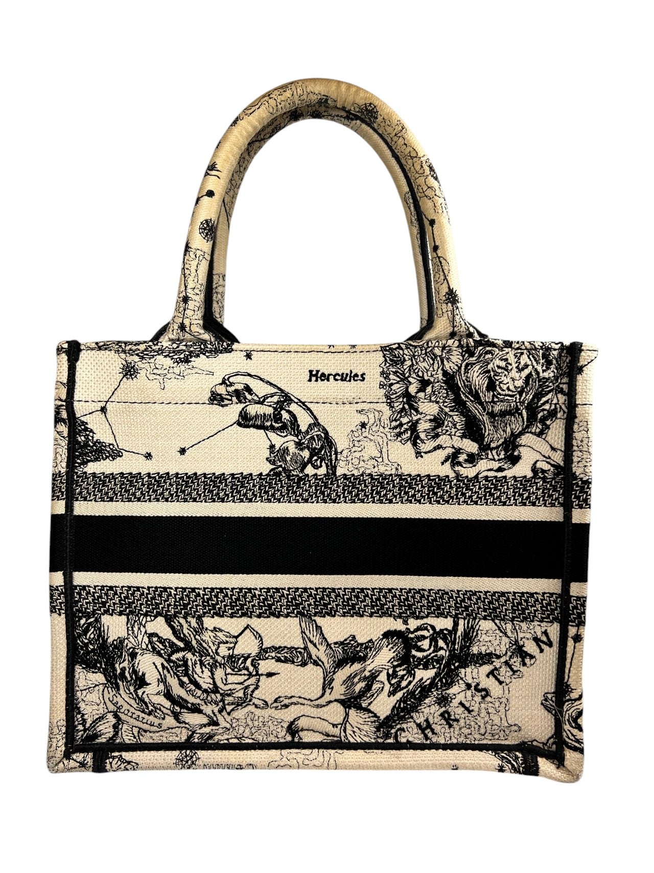 Dior Mini Book Tote in Blue Dior Oblique Embroidery – Retail Price: $2,450