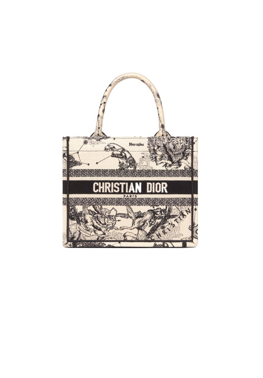 Dior Mini Book Tote in Blue Dior Oblique Embroidery – Retail Price: $2,450