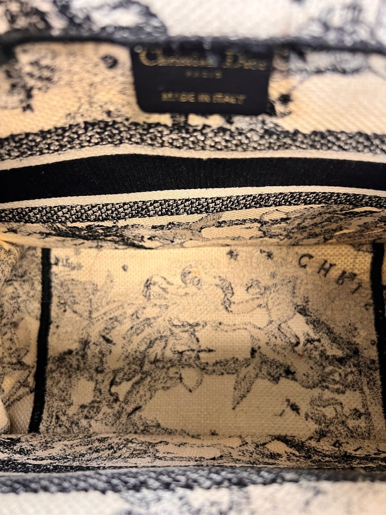 Dior Mini Book Tote in Blue Dior Oblique Embroidery – Retail Price: $2,450
