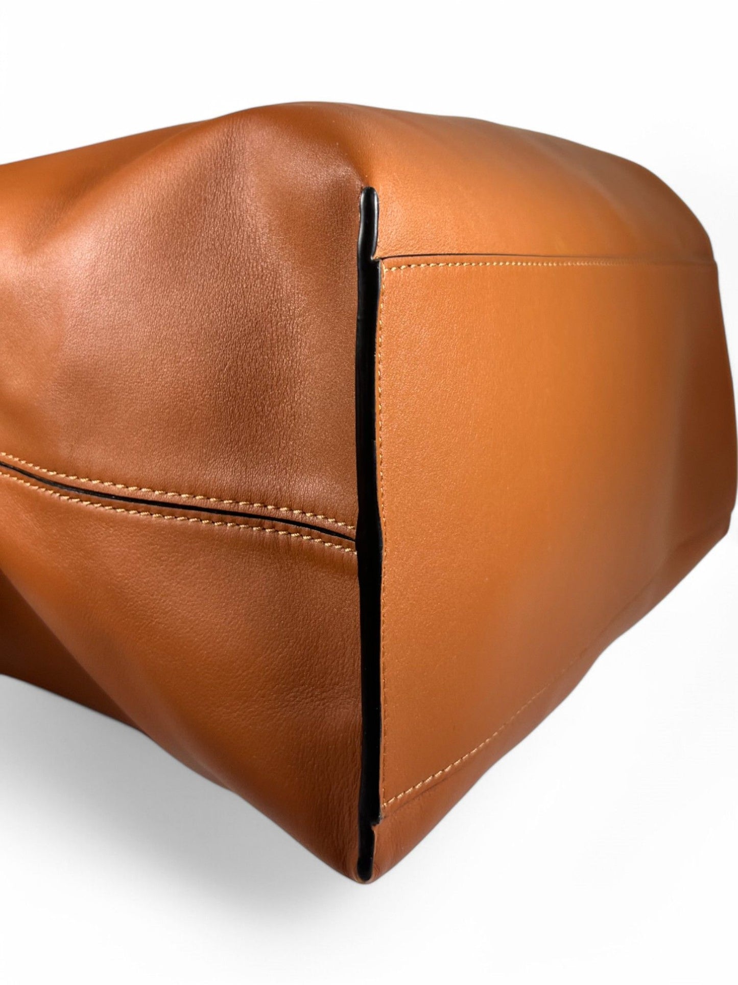 Loewe Cubi Calfskin Shoulder Bag in Caramel