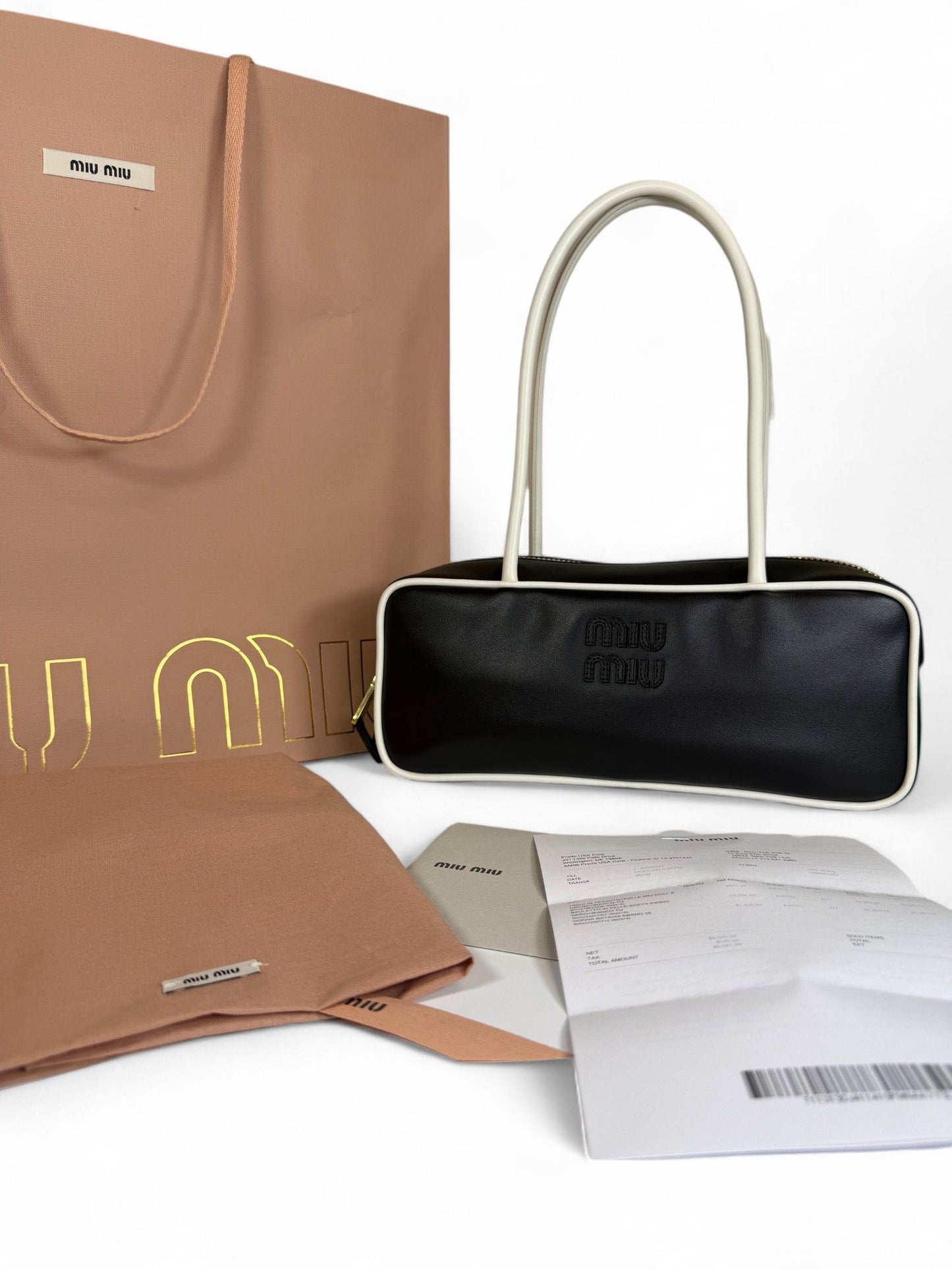Miu Miu Two-Tone Leather Shoulder Bag