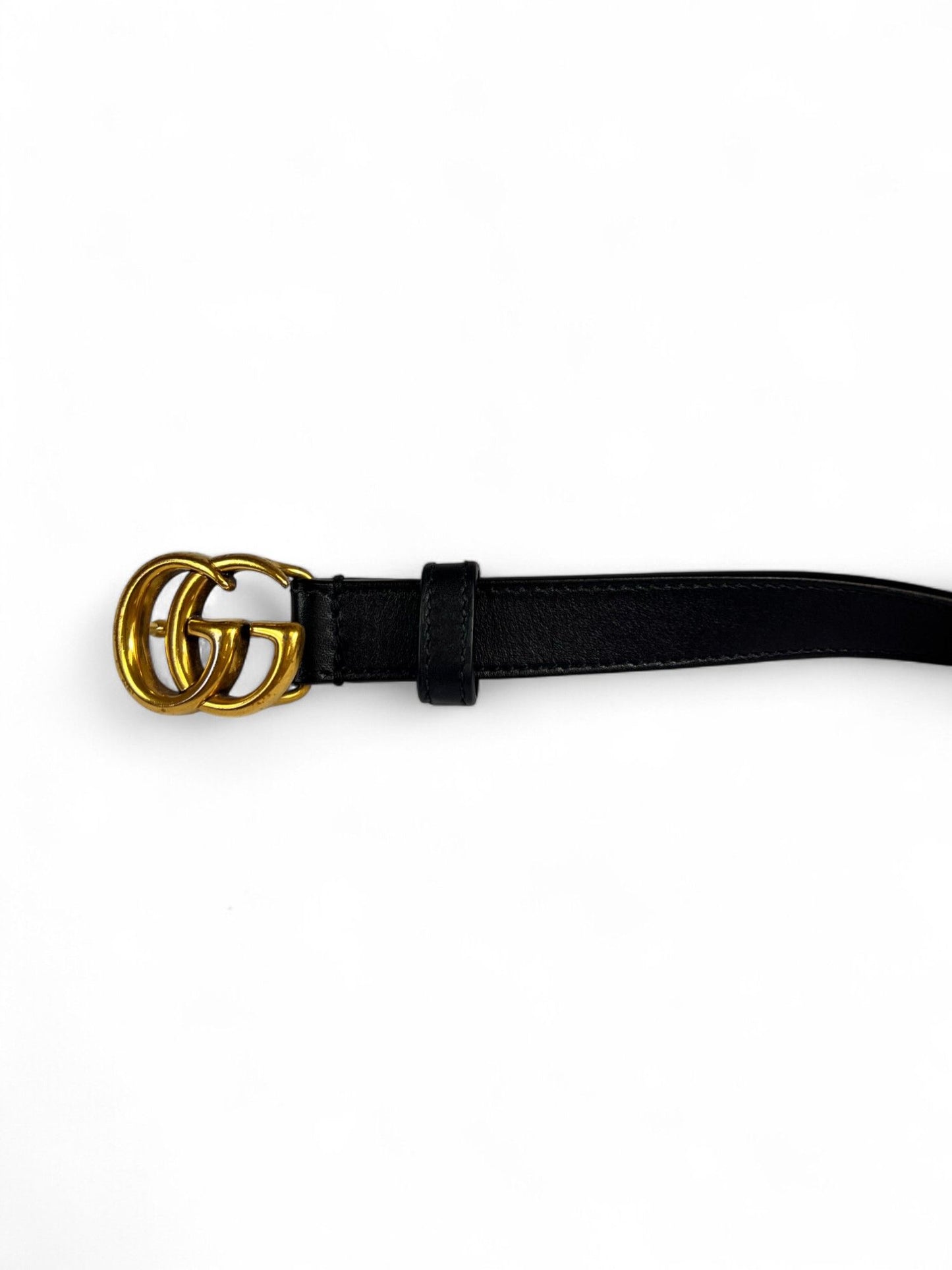 Gucci-Interlocking GG Smooth Buckle Belt