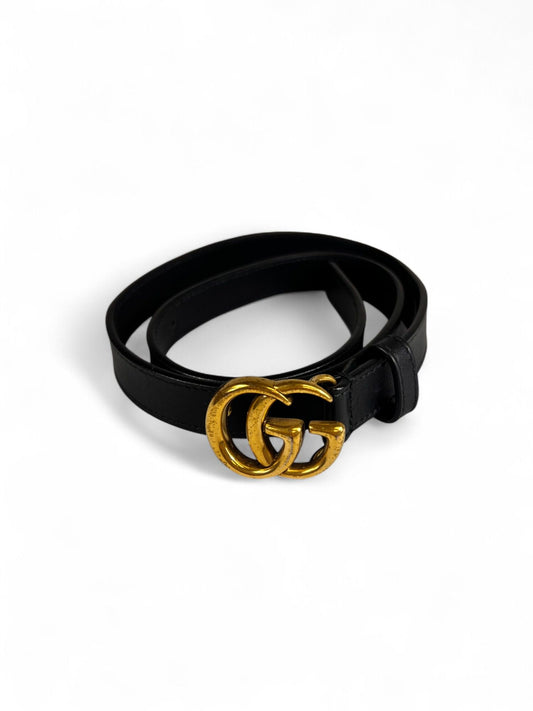 Gucci-Interlocking GG Smooth Buckle Belt