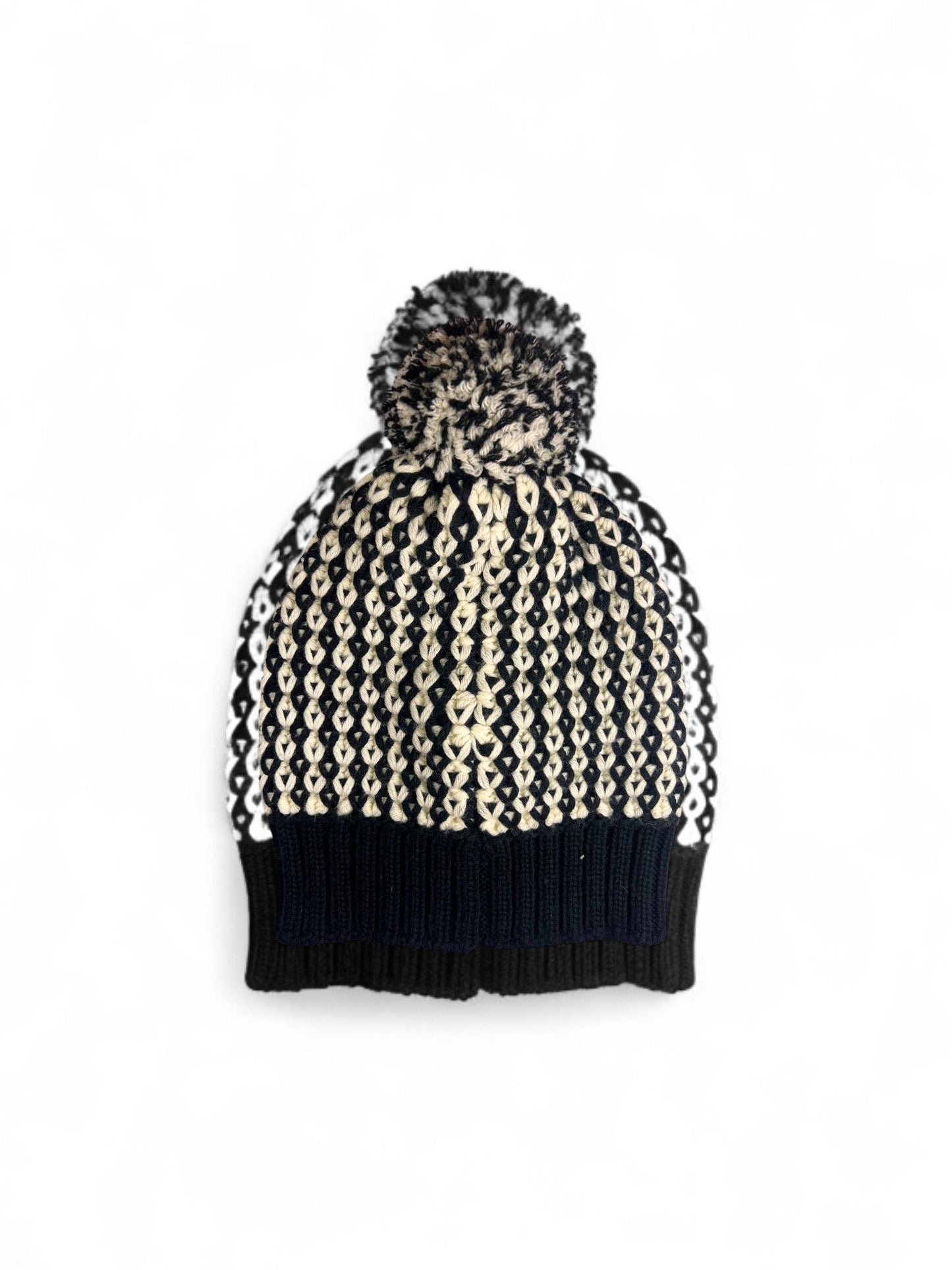 Missoni-Black/White Diamond Knit Beanie