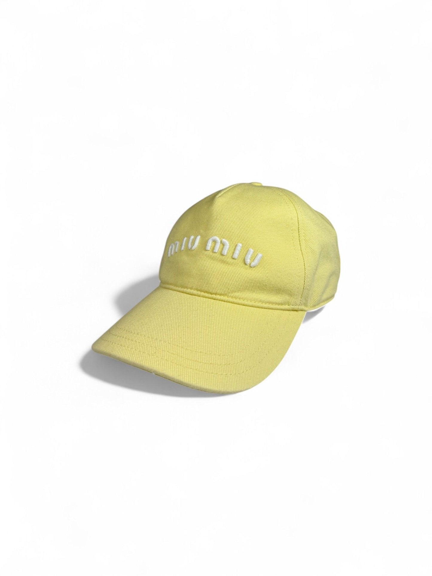 MiuMiu- Yellow Cotton Baseball Cap- S | Retail Price: $650