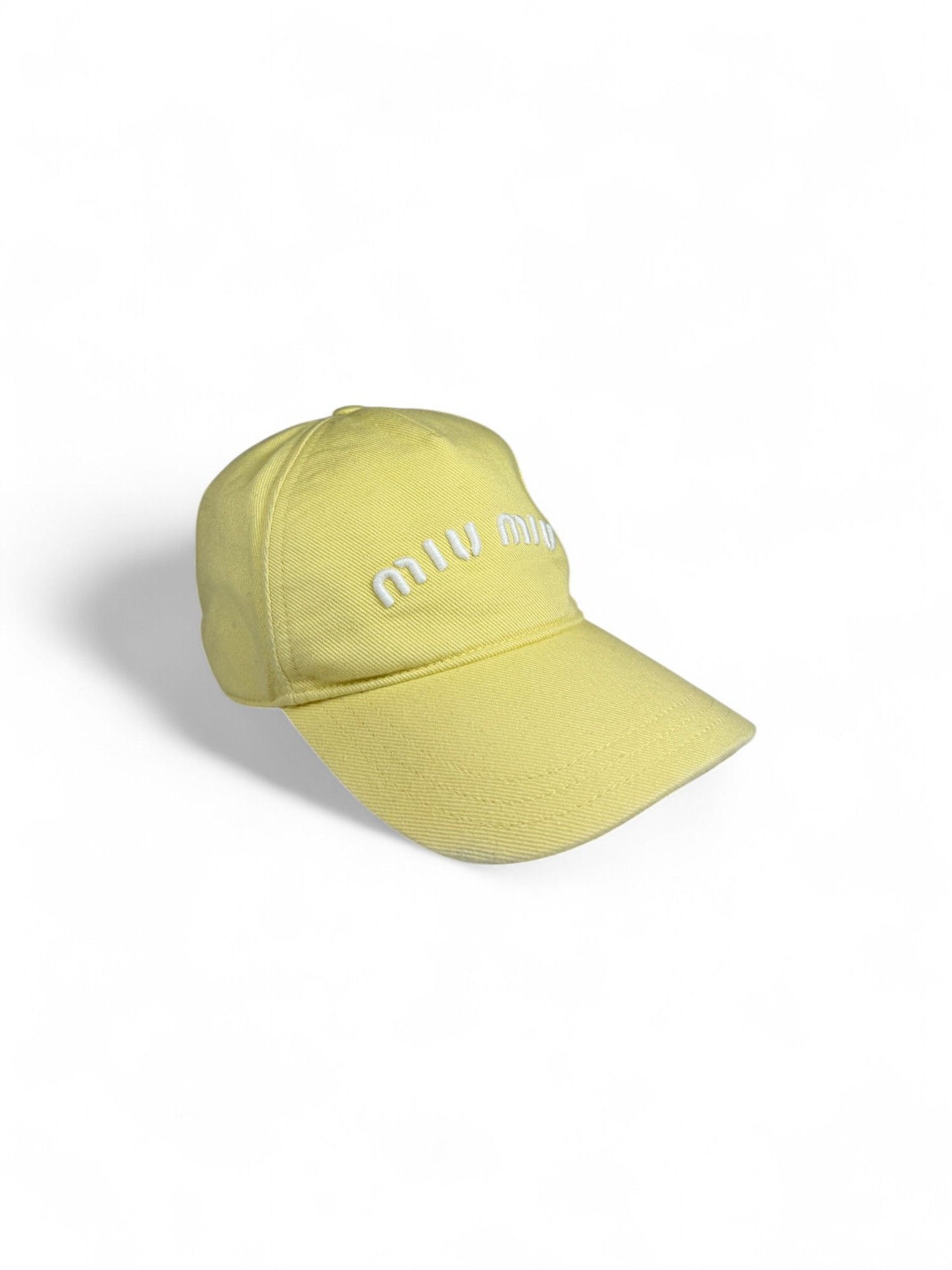 MiuMiu- Yellow Cotton Baseball Cap- S | Retail Price: $650