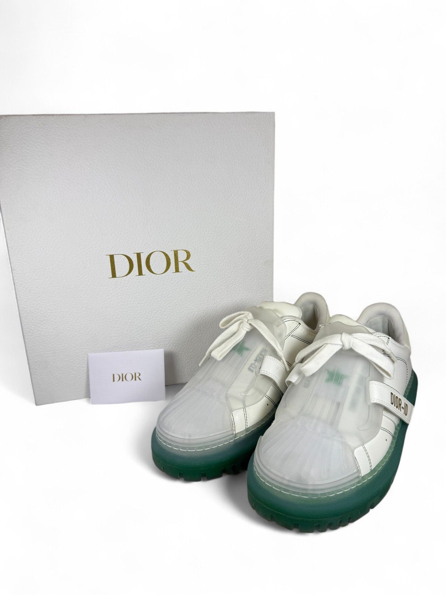 Dior- White & Green Shell-Toe ID Sneaker- 39.5 | Retail Price: $1,100